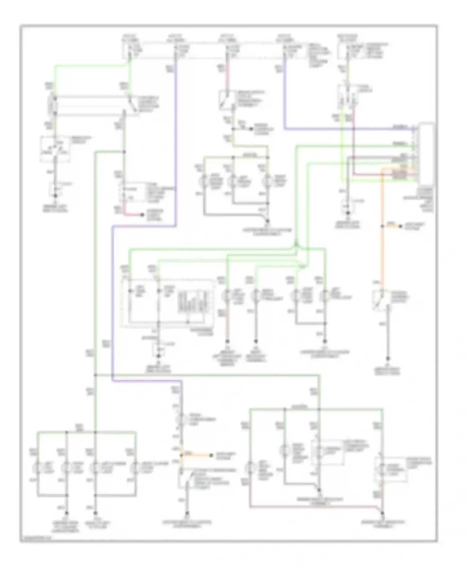 Wiring diagram right brake light for Mazda MX-5 NC (2005-2008) (1 of 1)