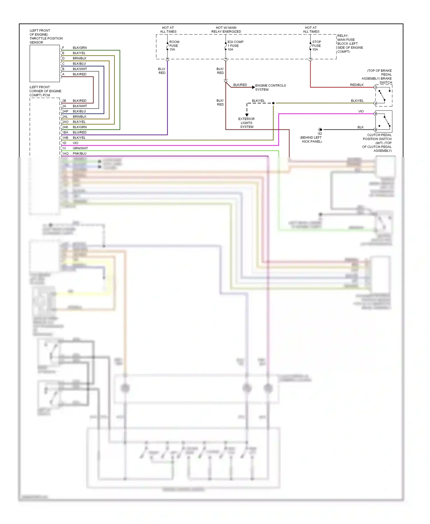 Mazda MX-5 NC (2005-2008) right wiring diagram  (2 of 3)