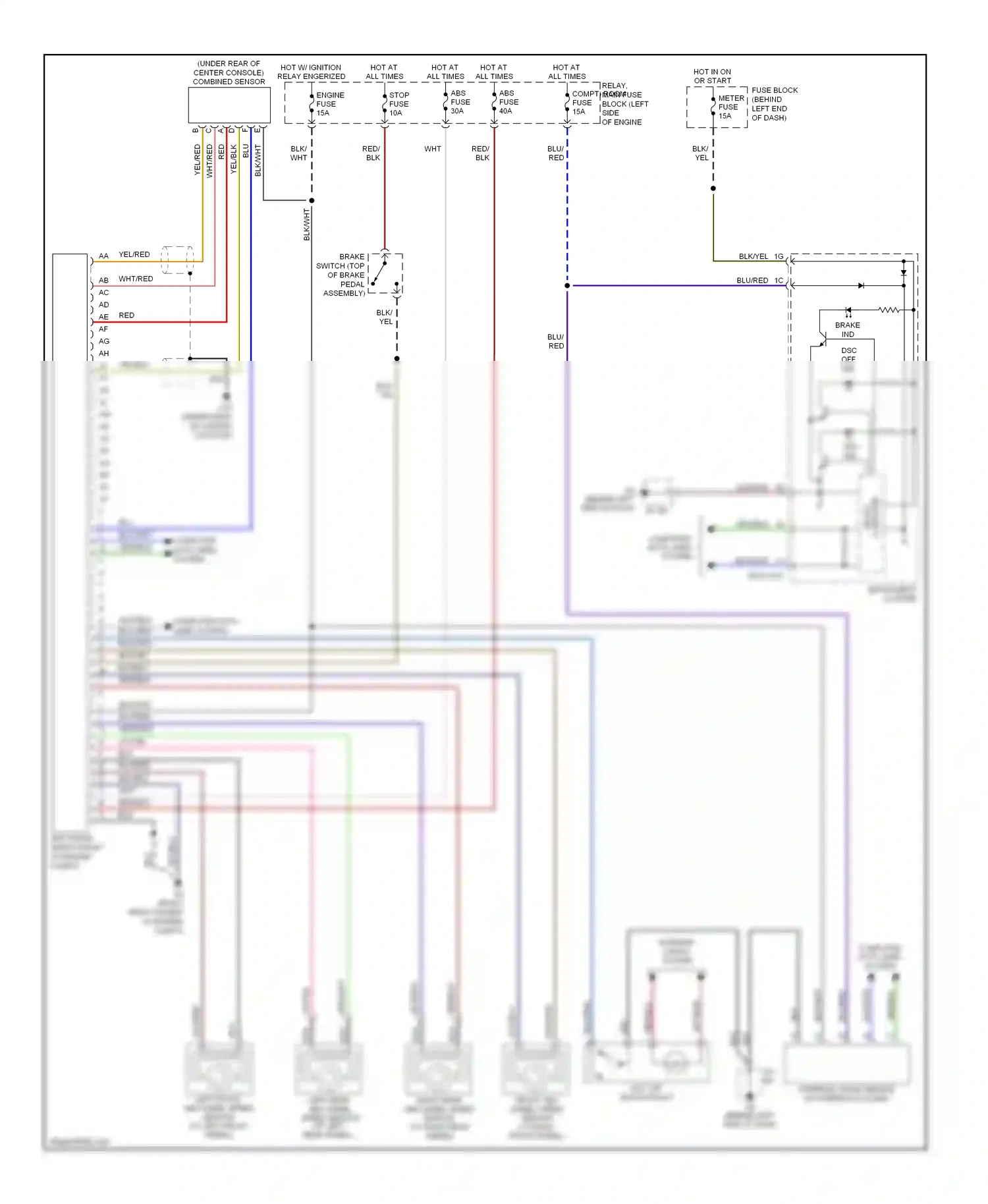 Mazda MX-5 NC (2005-2008) steering angle sensor (in steering column) wiring diagram  (1 of 1)