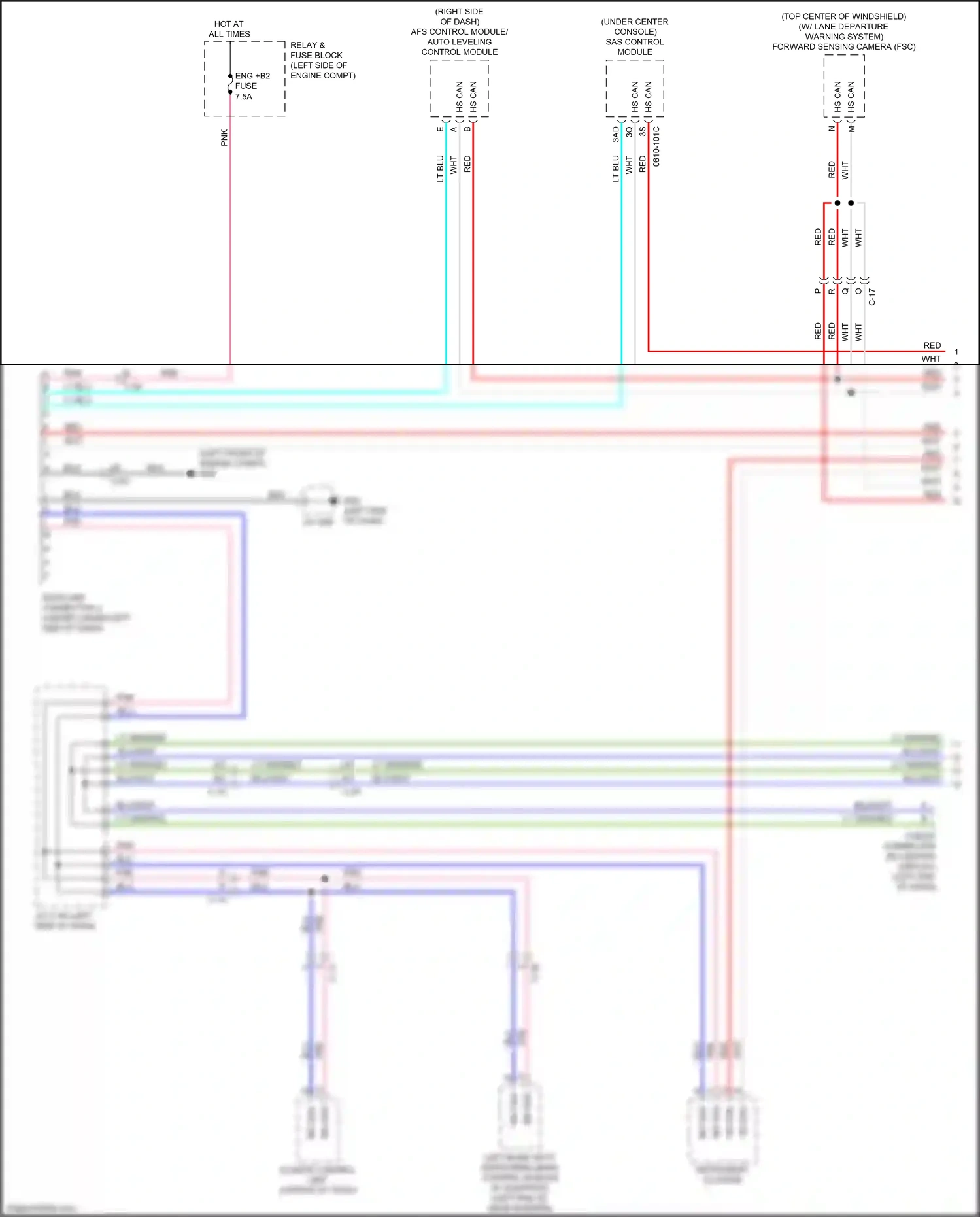 Mazda MX-5 ND (2015-2024) afs control module/ auto leveling control module wiring diagram  (1 of 5)