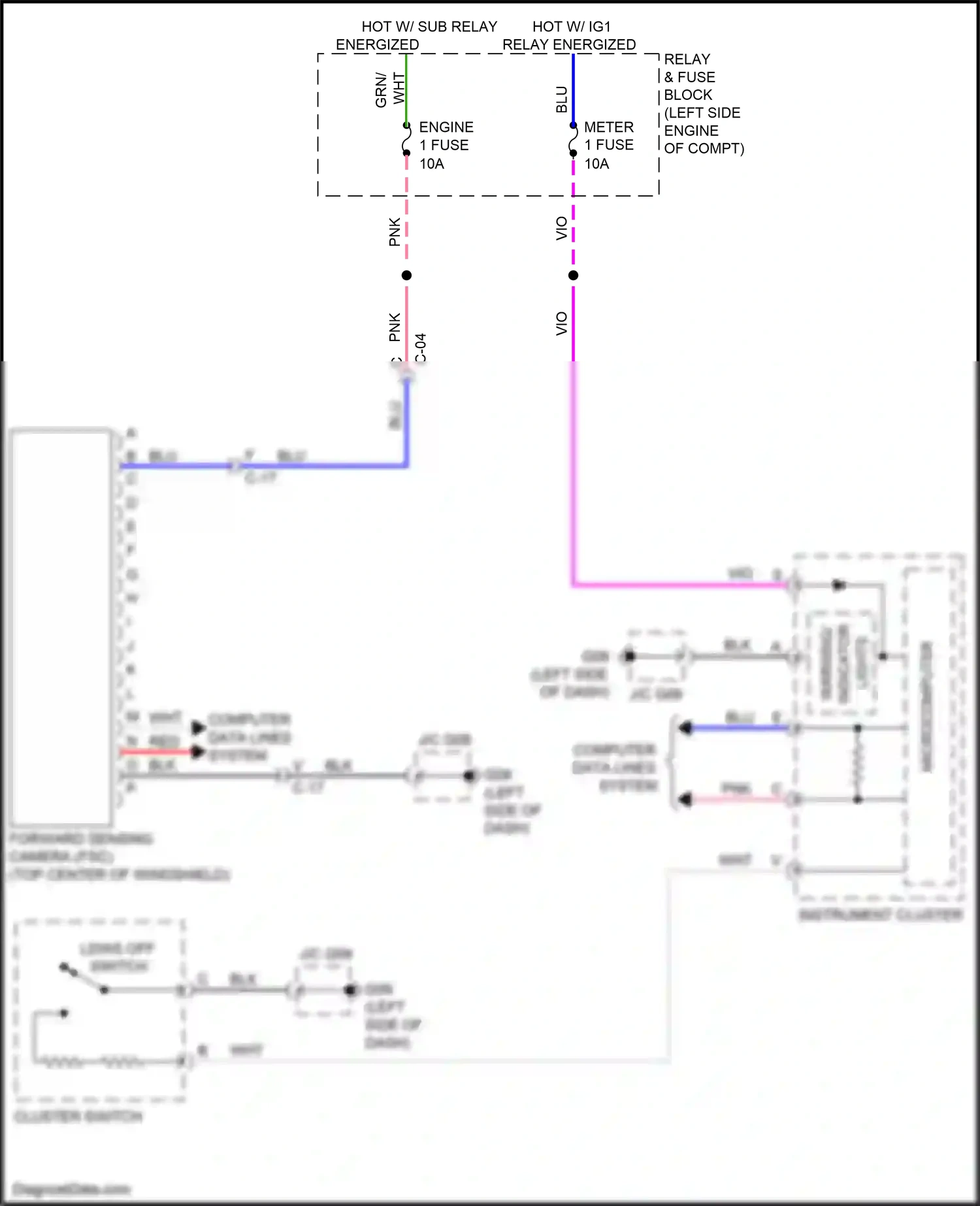 Mazda MX-5 ND (2015-2024) cluster switch wiring diagram  (5 of 6)
