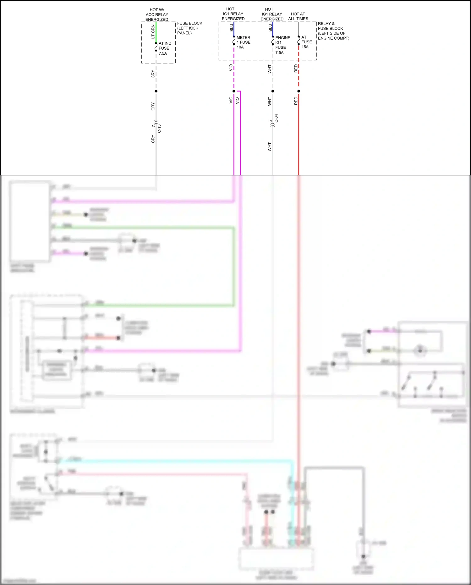 Mazda MX-5 ND (2015-2024) drive selection switch wiring diagram  (2 of 2)