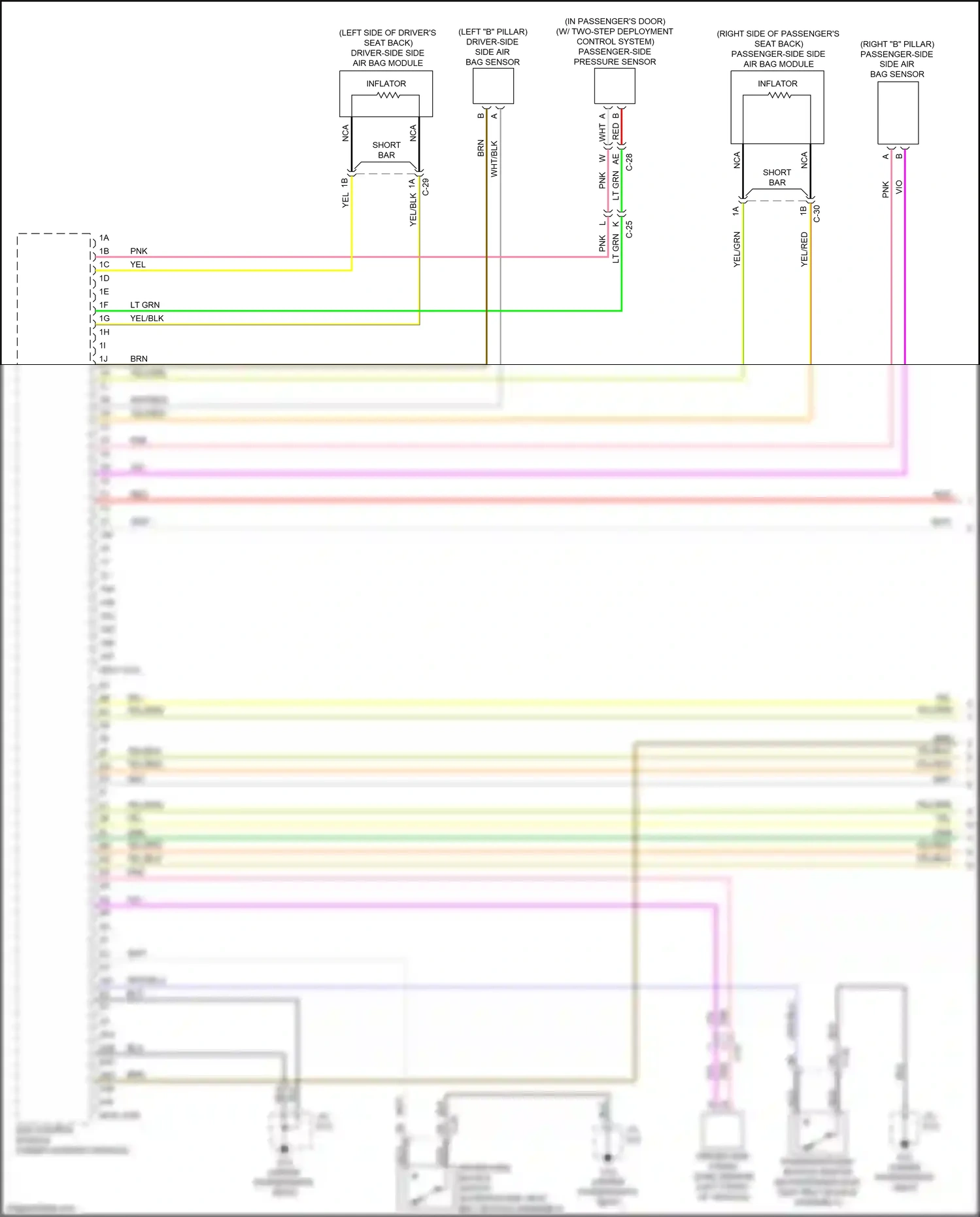 Mazda MX-5 ND (2015-2024) driver-side crash zone sensor wiring diagram  (1 of 1)