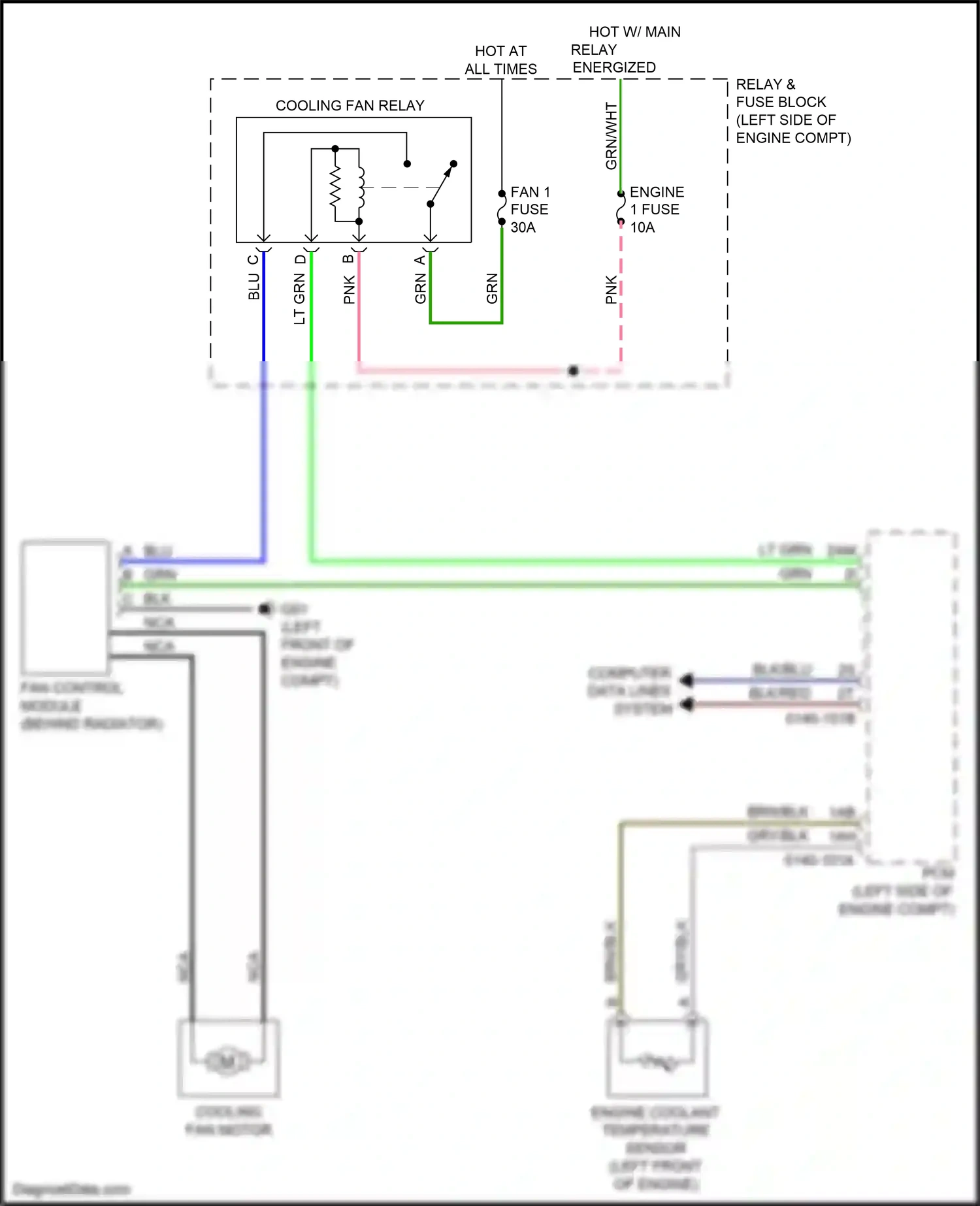 Mazda MX-5 ND (2015-2024) engine coolant temperature sensor wiring diagram  (2 of 4)