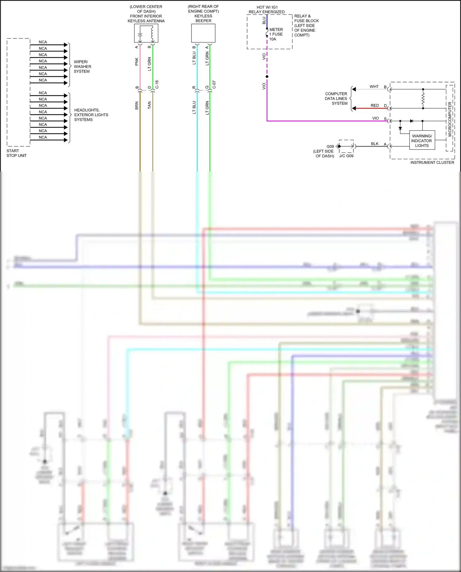 Mazda MX-5 ND (2015-2024) lf control unit wiring diagram  (1 of 4)