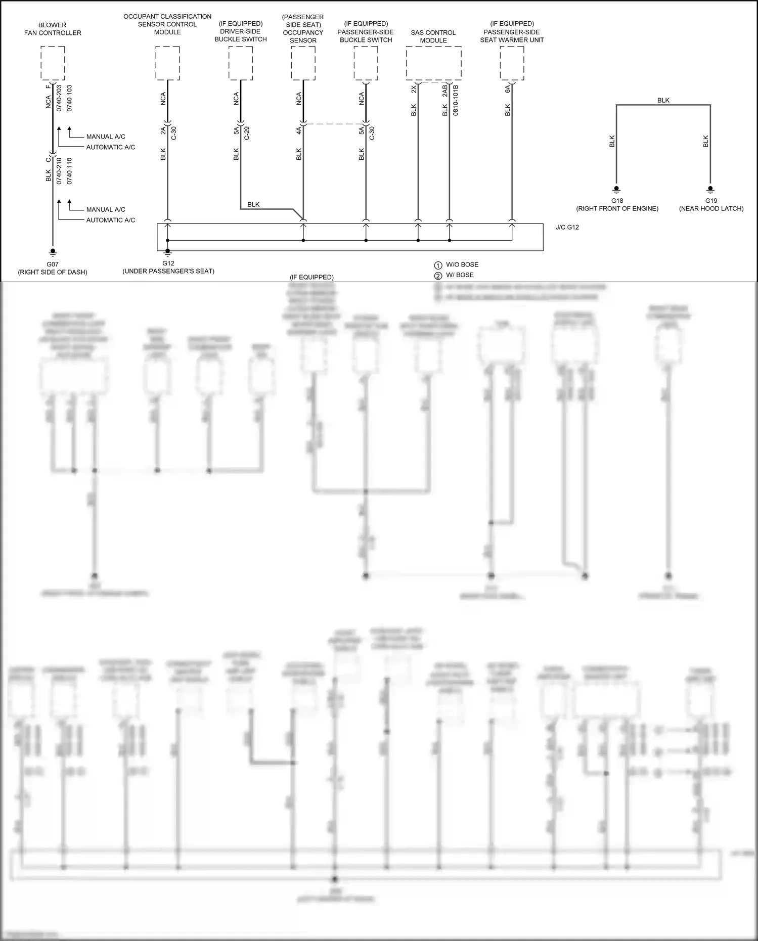 Mazda MX-5 ND (2015-2024) occupant classification sensor control module wiring diagram  (2 of 4)