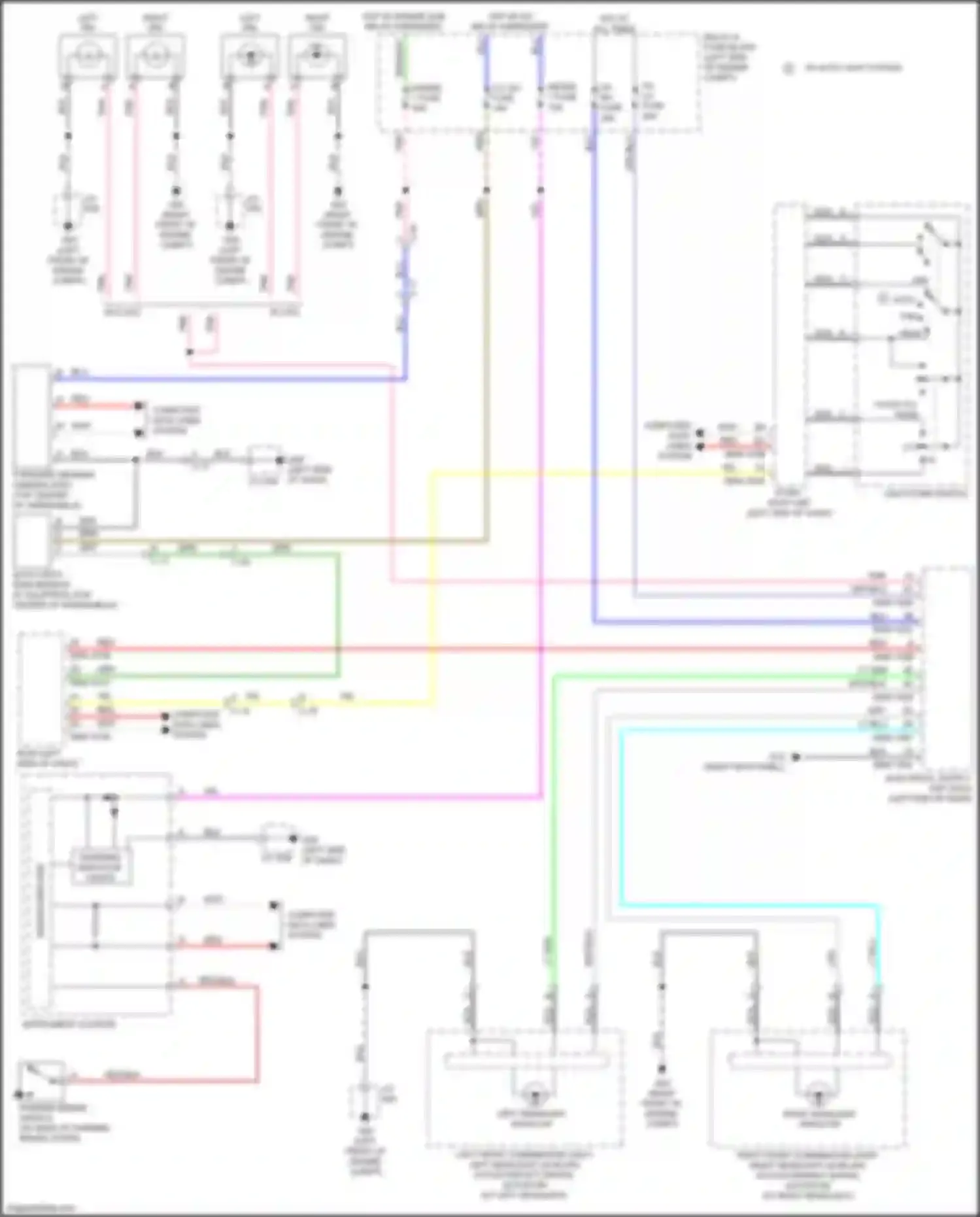 Wiring diagram parking brake switch for Mazda MX-5 ND (2015-2024) (1 of 2)