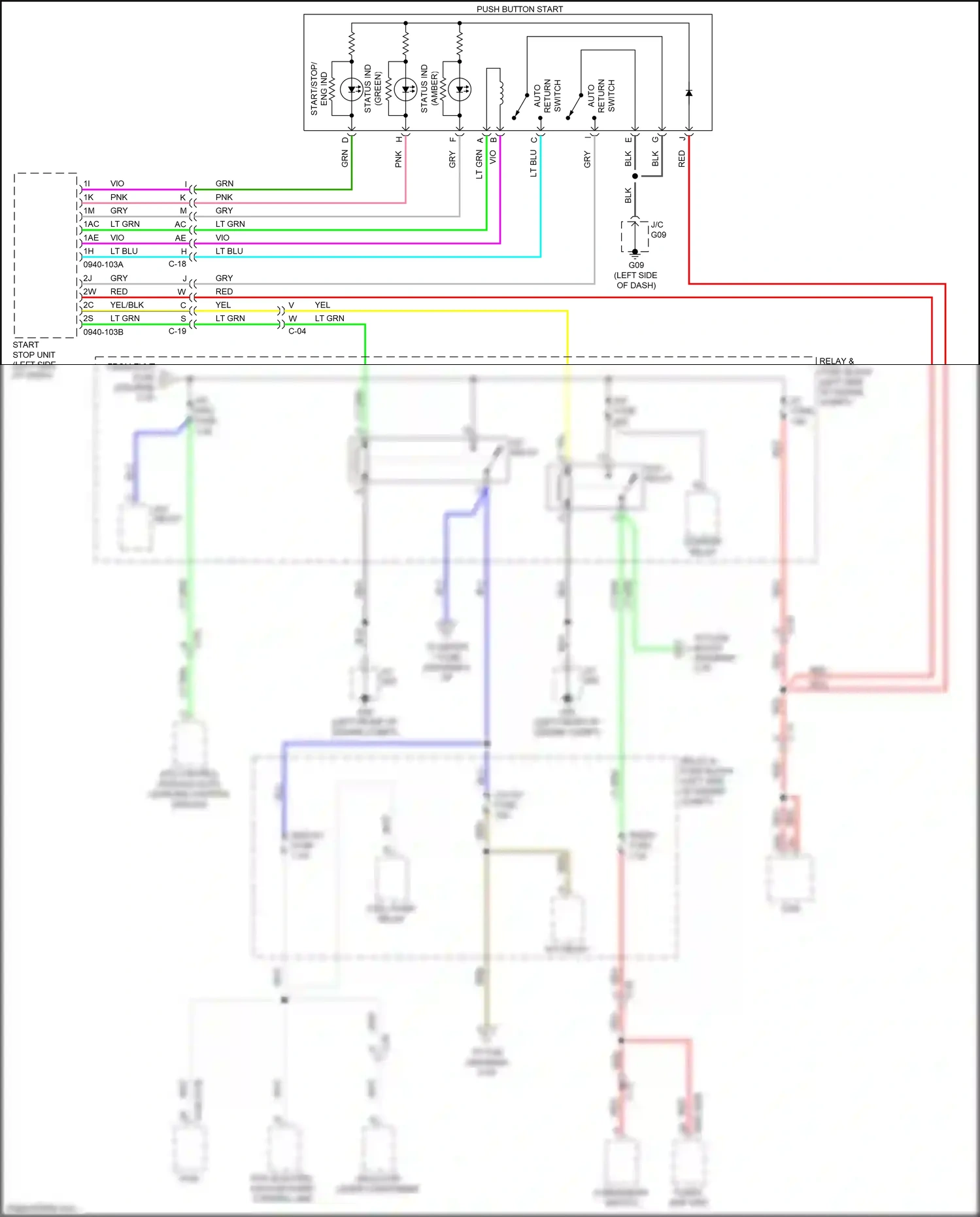 Mazda MX-5 ND (2015-2024) selector lever component wiring diagram  (2 of 3)