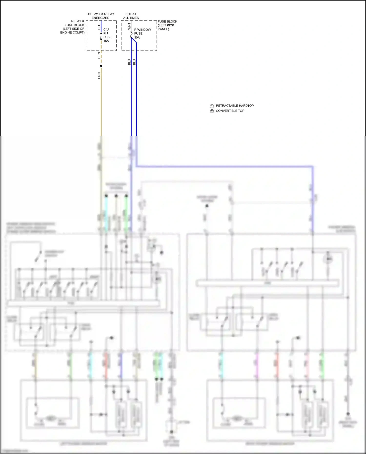 Mazda MX-5 ND (2015-2024) switch 1 wiring diagram  (1 of 1)