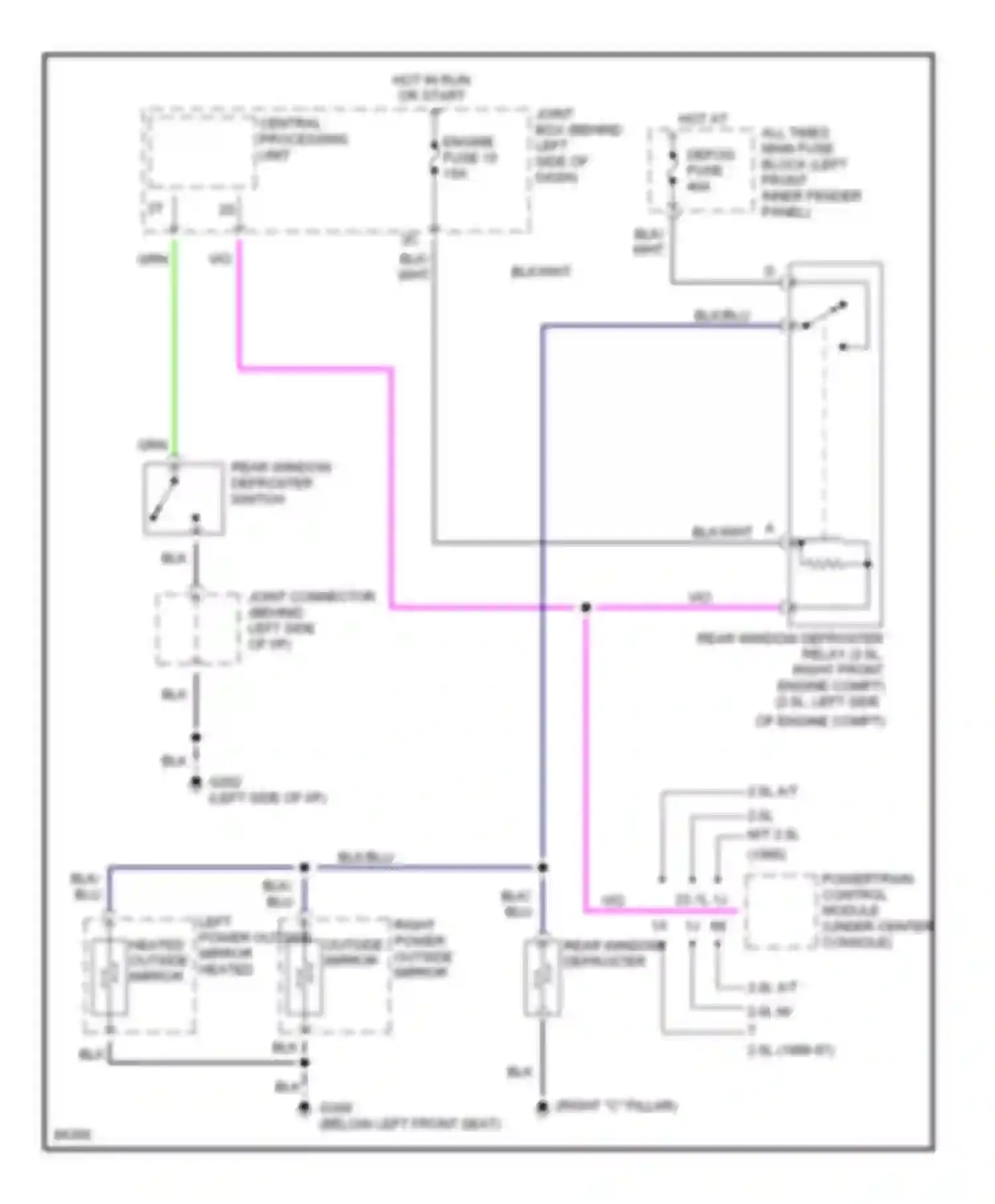 MX-6 Mazda I (1992-1997): Defogger circuit