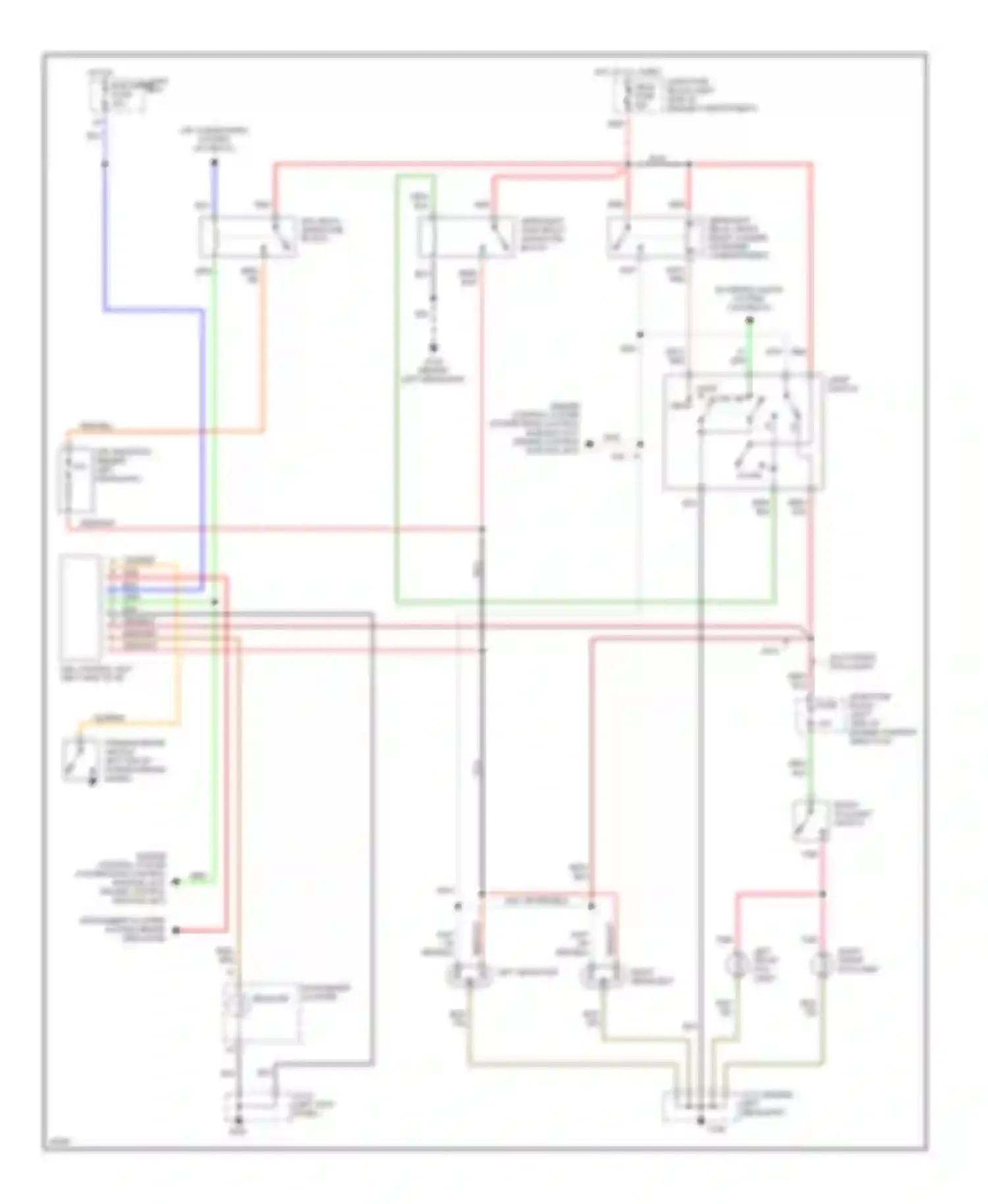 MX-6 Mazda I (1992-1997): Headlight circuit, with drl