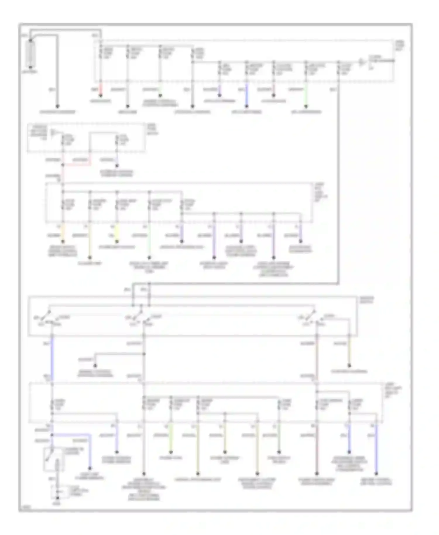 MX-6 Mazda I (1992-1997): Power distribution circuit