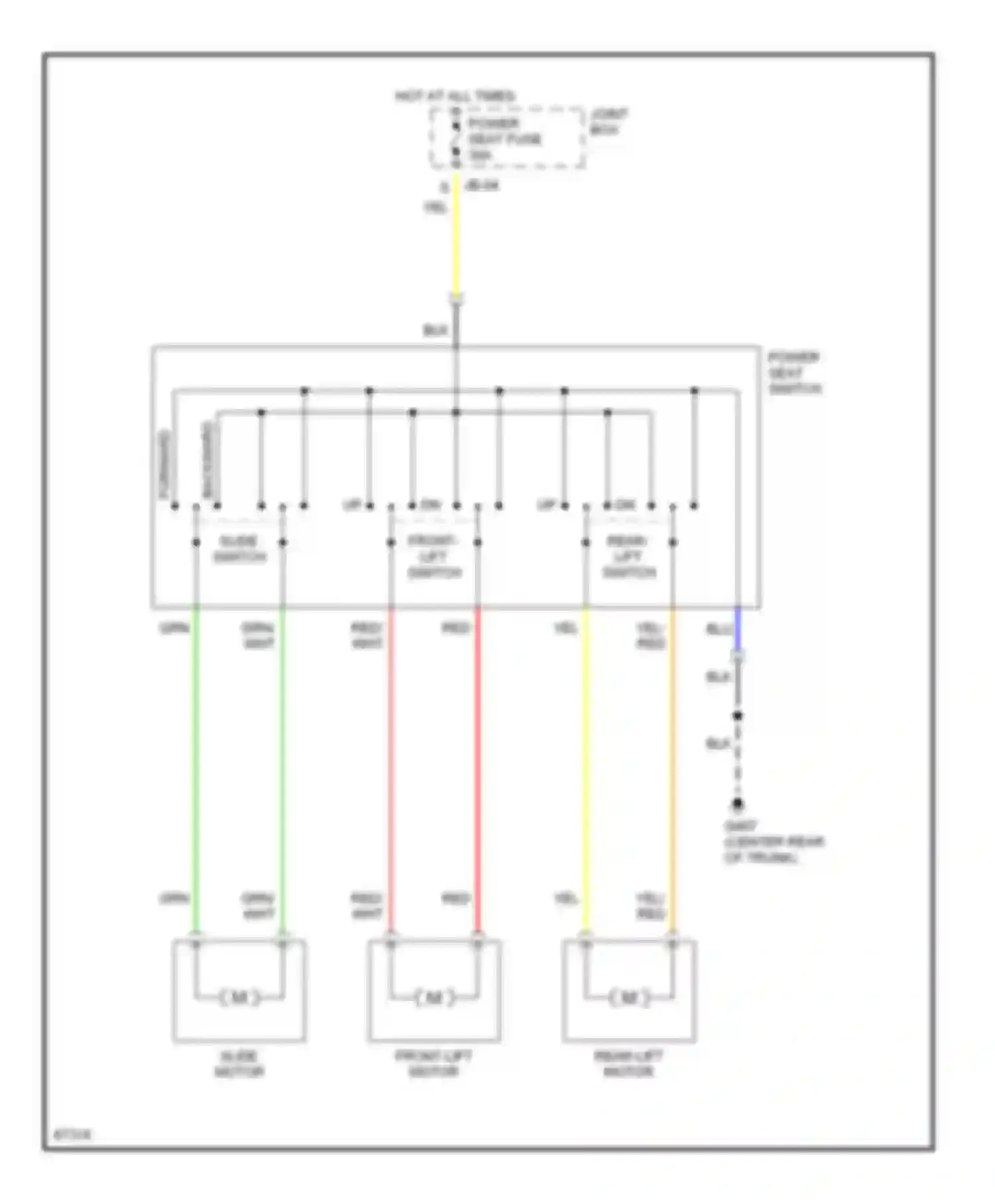 MX-6 Mazda I (1992-1997): Power seat circuits
