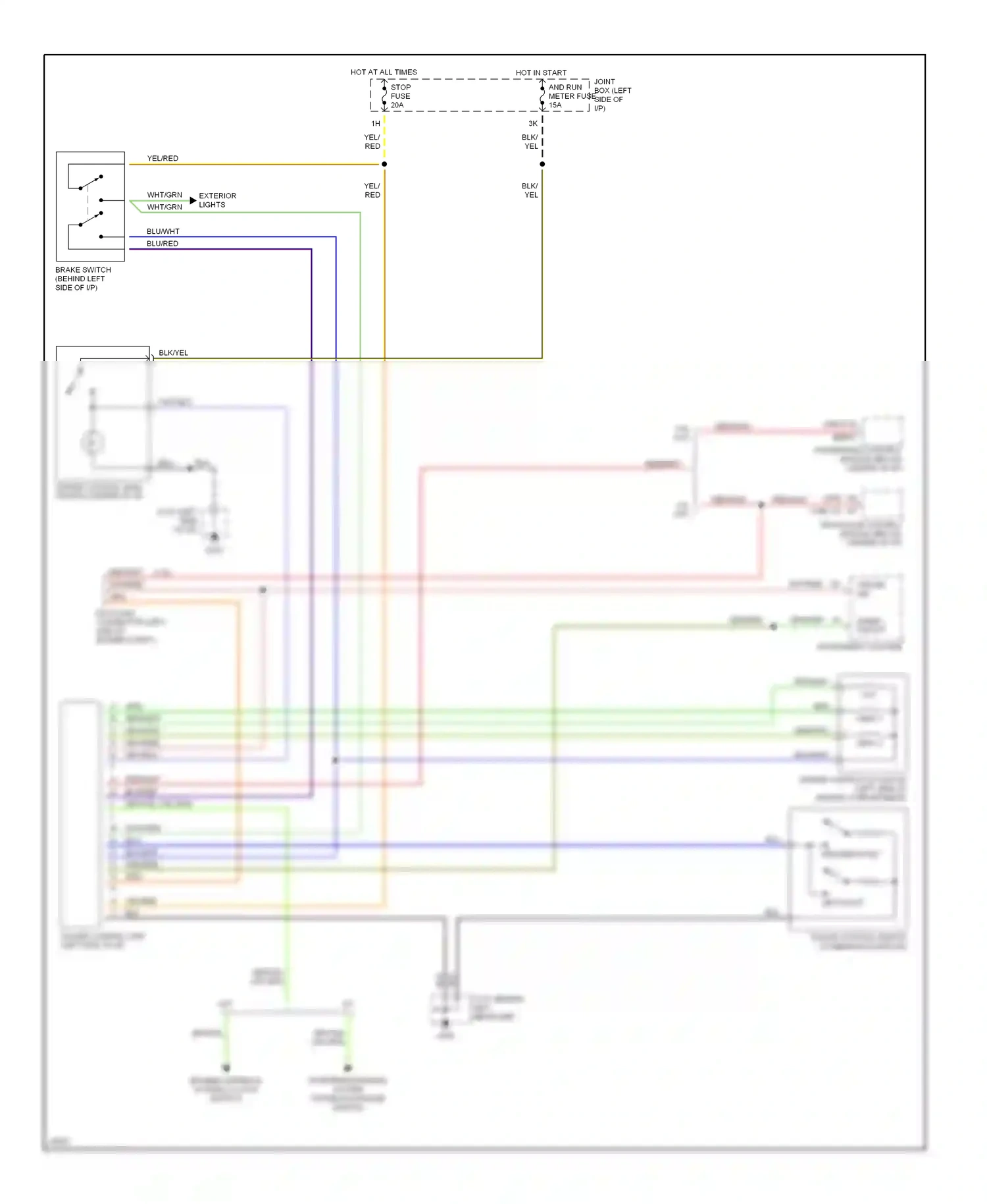 Mazda MX-6 I (1992-1997) engine controls system (clutch switch) wiring diagram  (1 of 1)