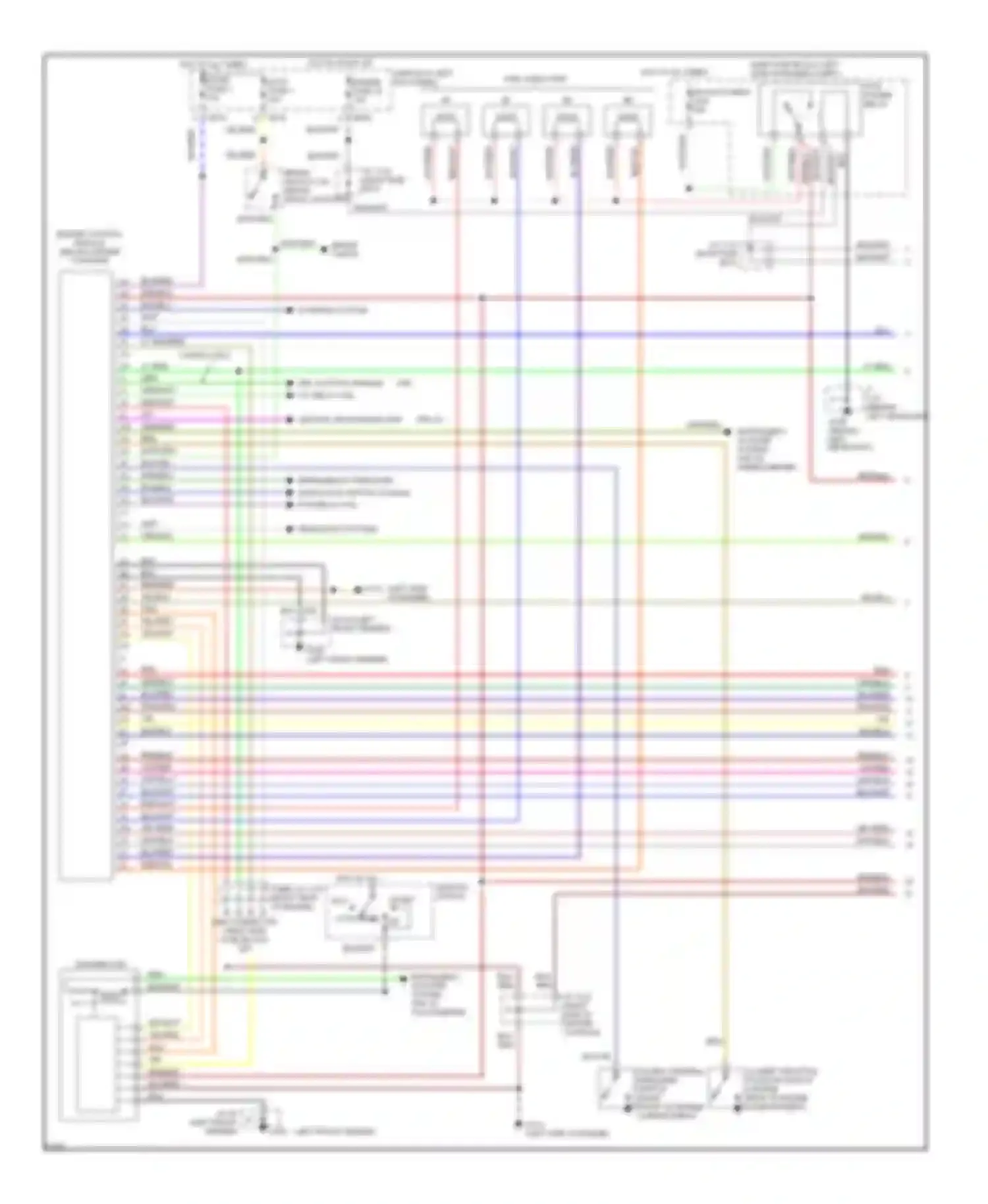 Wiring diagram headlights system for Mazda MX-6 I (1992-1997) (2 of 3)