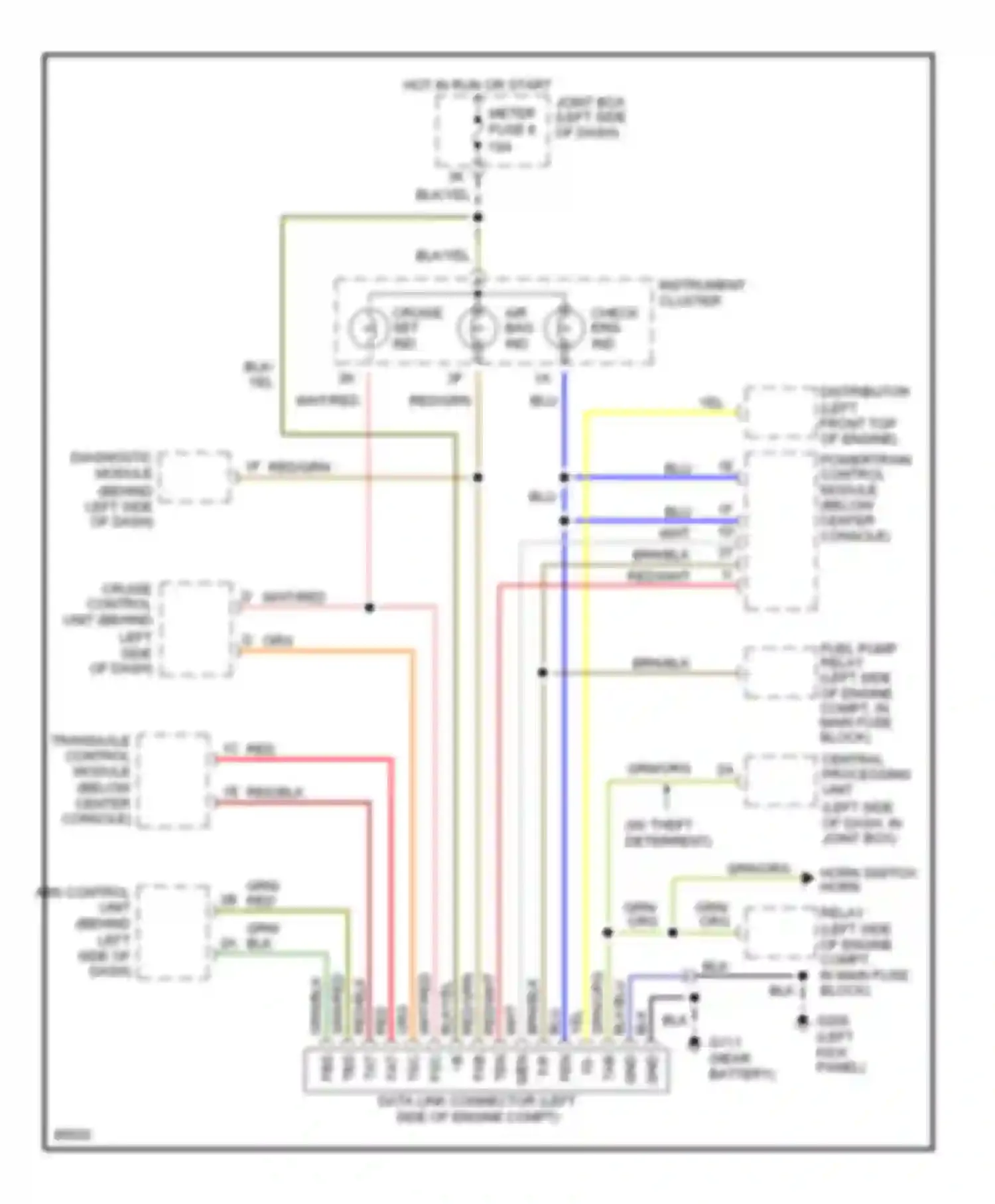 Wiring diagram yel for Mazda MX-6 I (1992-1997) (7 of 36)