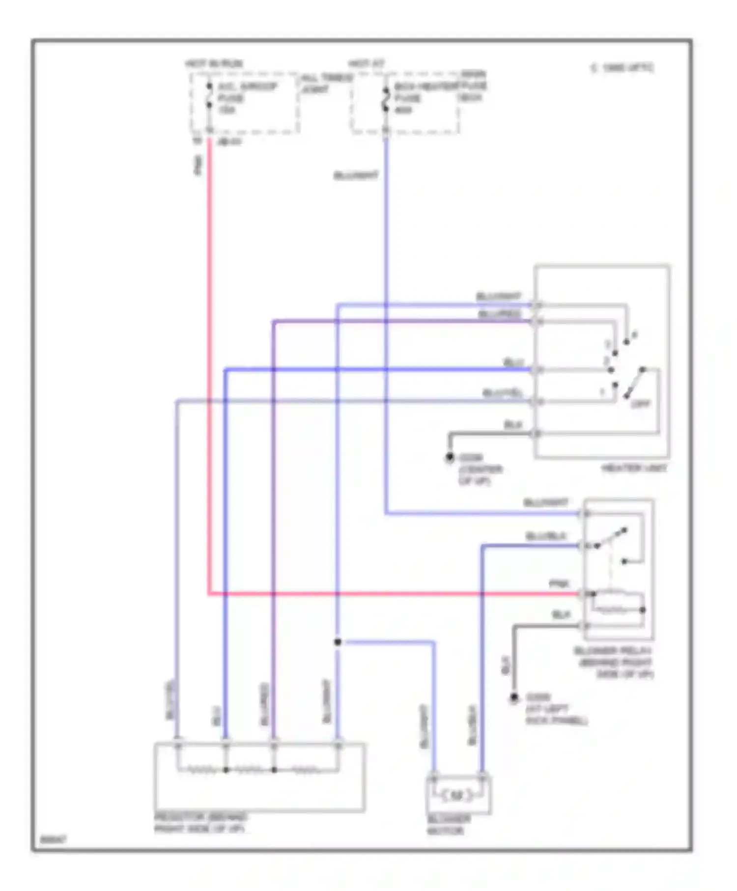Protege Mazda BH (1994-1999): Heater circuit
