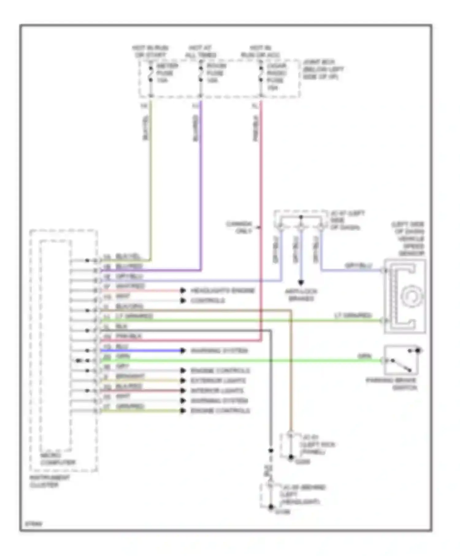 Protege Mazda BH (1994-1999): Body computer circuits