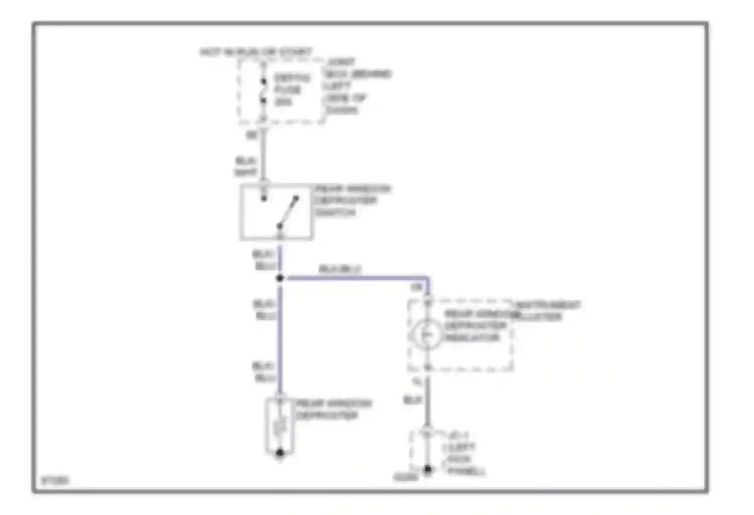 Protege Mazda BH (1994-1999): Defogger circuit