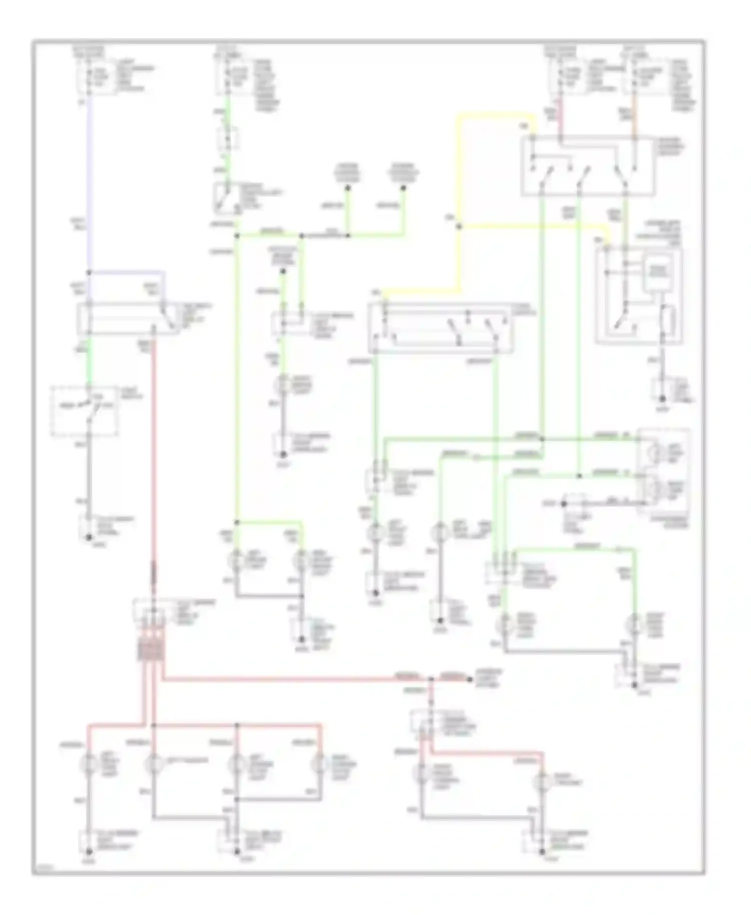 Protege Mazda BH (1994-1999): Exterior lamps circuit