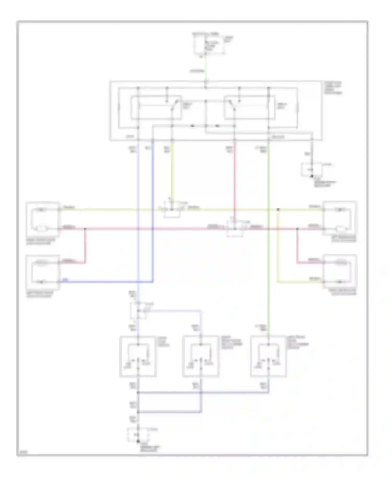 Protege Mazda BH (1994-1999): Power door lock circuit