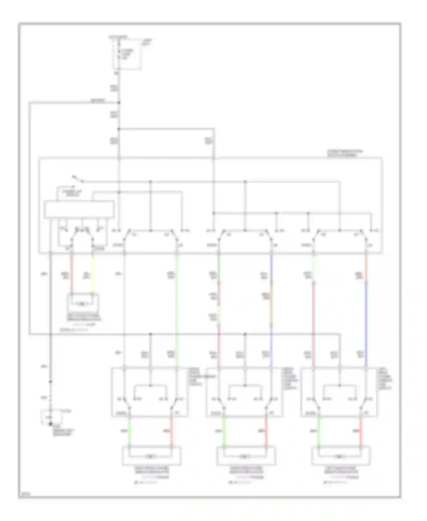 Protege Mazda BH (1994-1999): Power window circuit