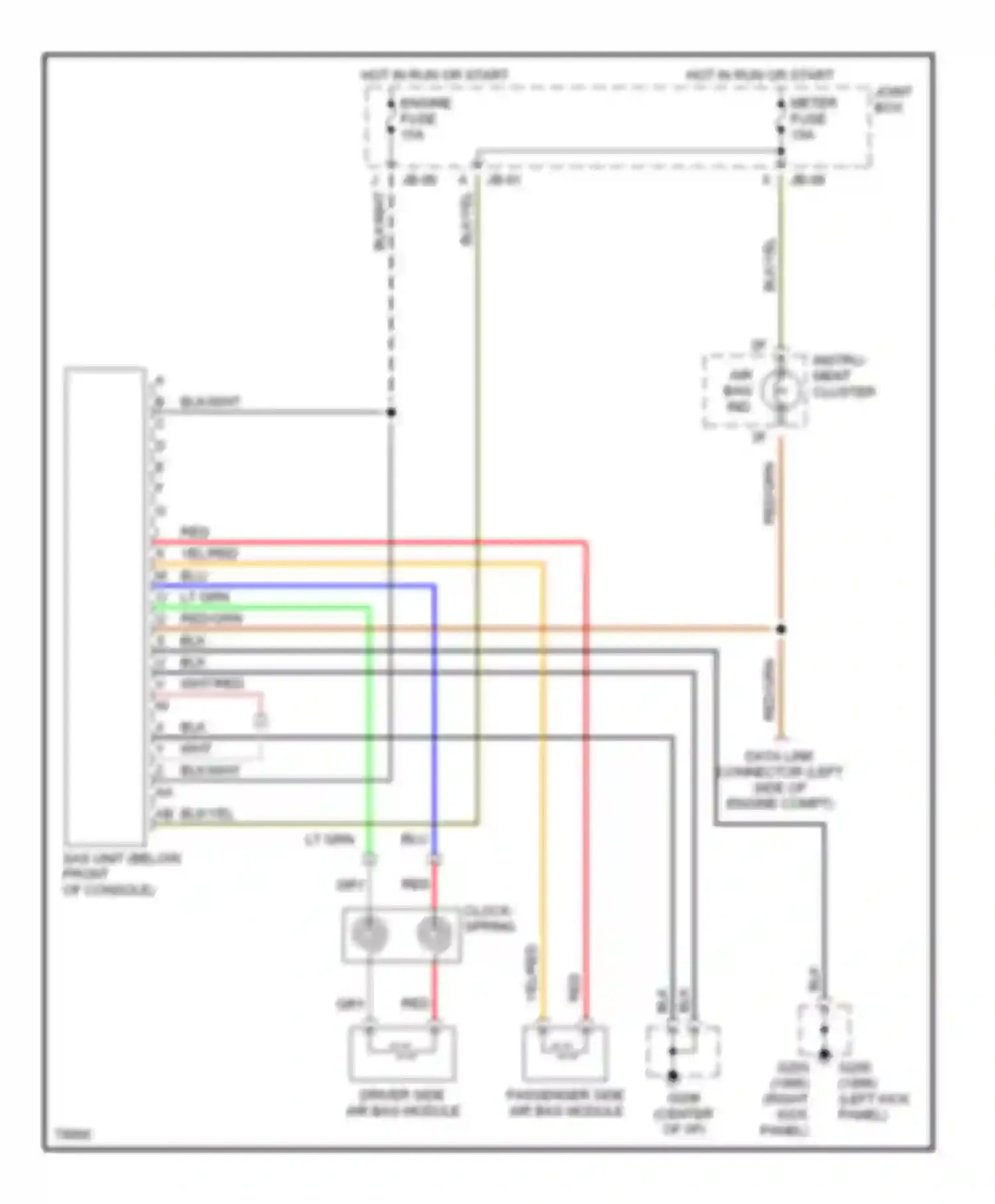 Protege Mazda BH (1994-1999): Supplemental restraint circuit