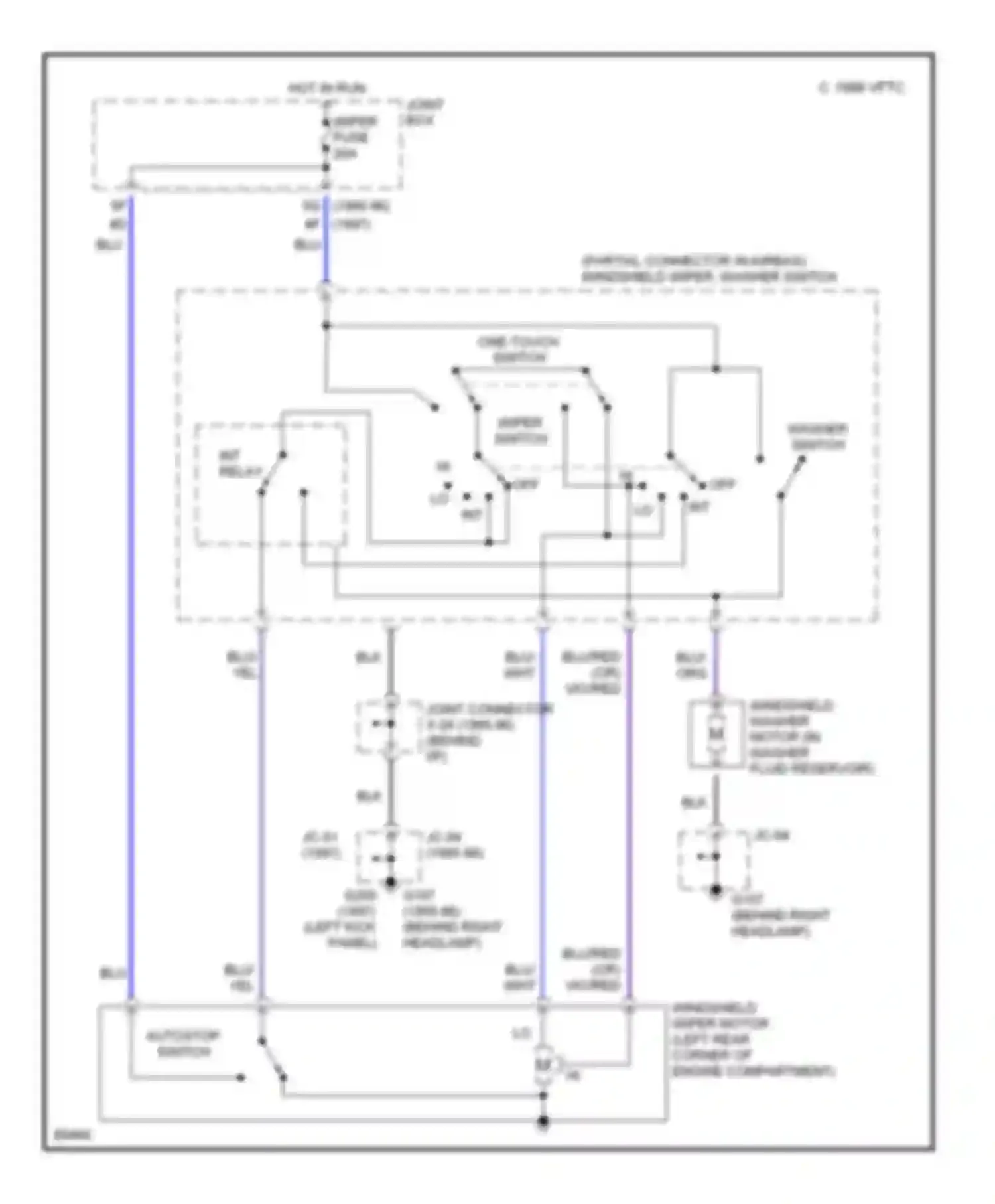 Protege Mazda BH (1994-1999): Wiper/washer circuit