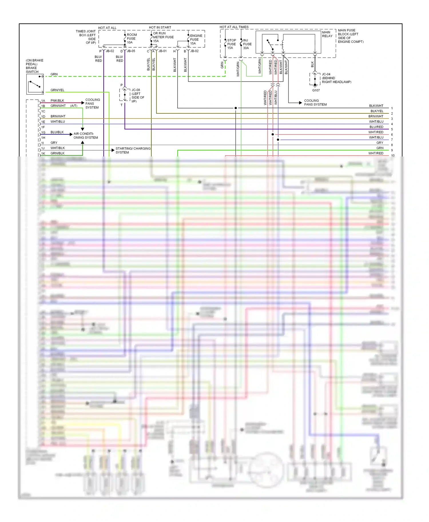 Mazda Protege BH (1994-1999) (a/t) shift interlock system wiring diagram  (1 of 1)