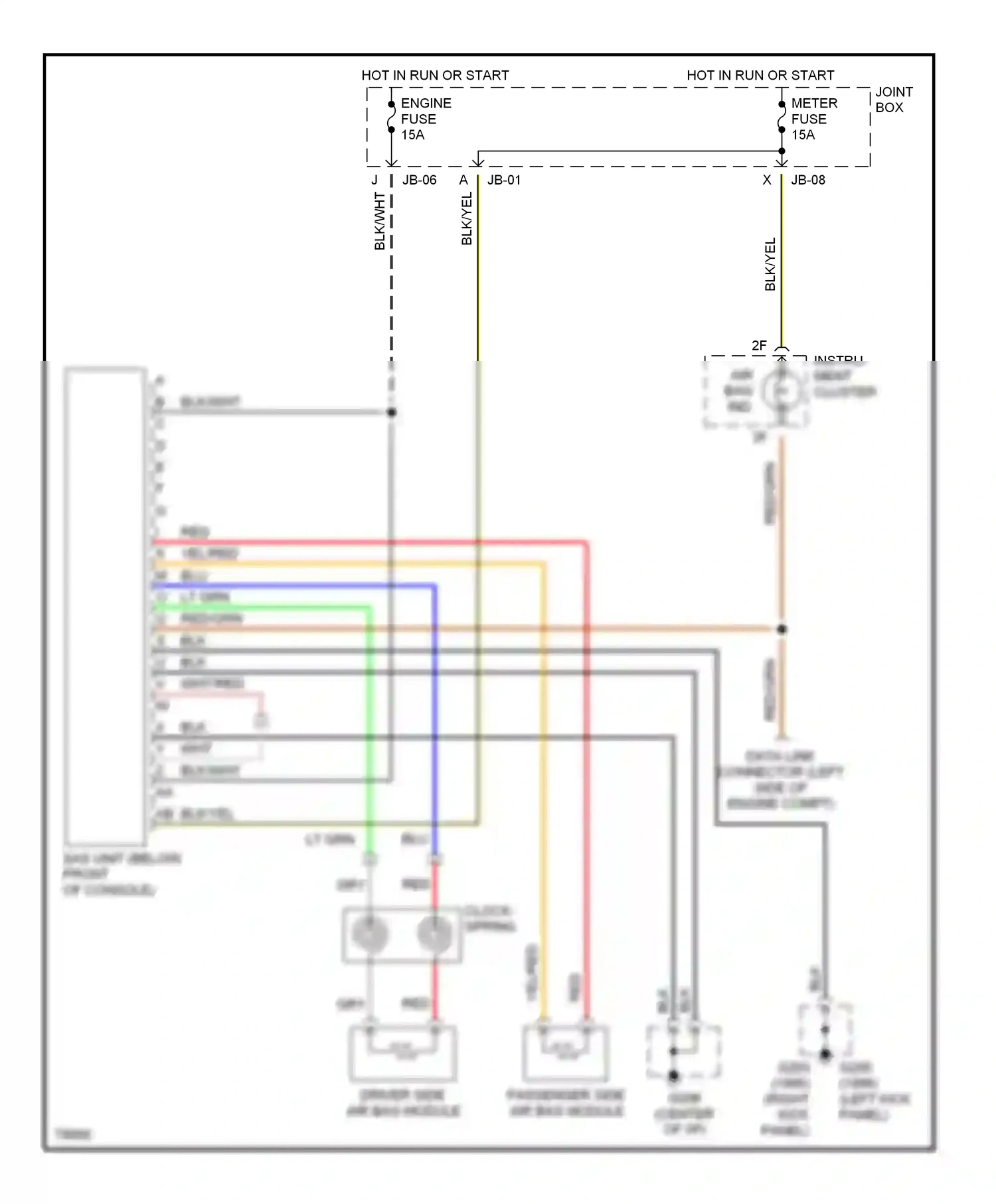 Mazda Protege BH (1994-1999) clock- spring wiring diagram  (4 of 4)