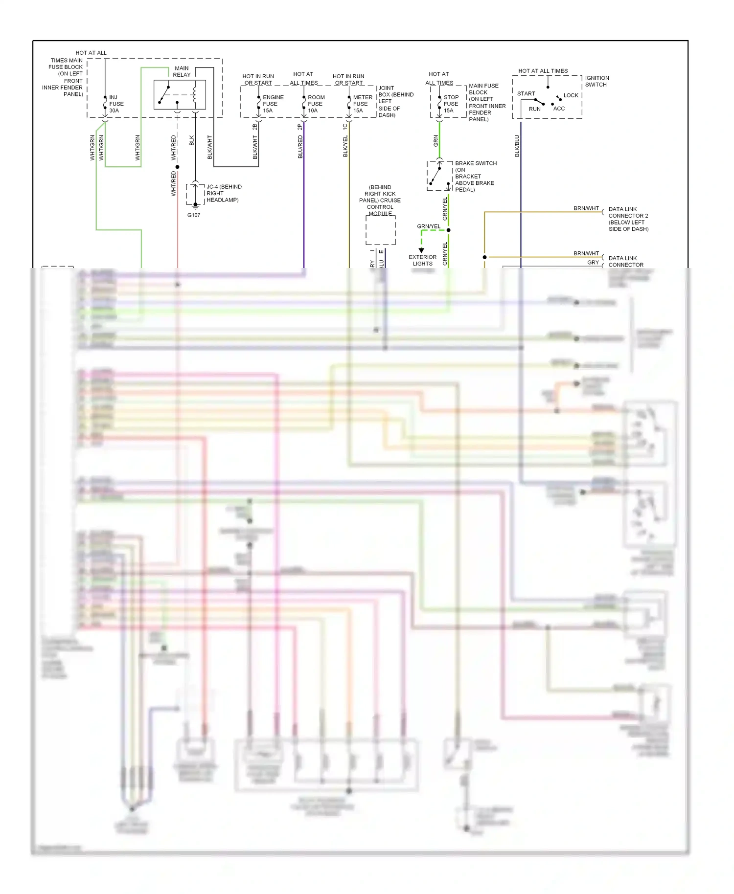 Mazda Protege BH (1994-1999) engine controls system wiring diagram  (1 of 5)