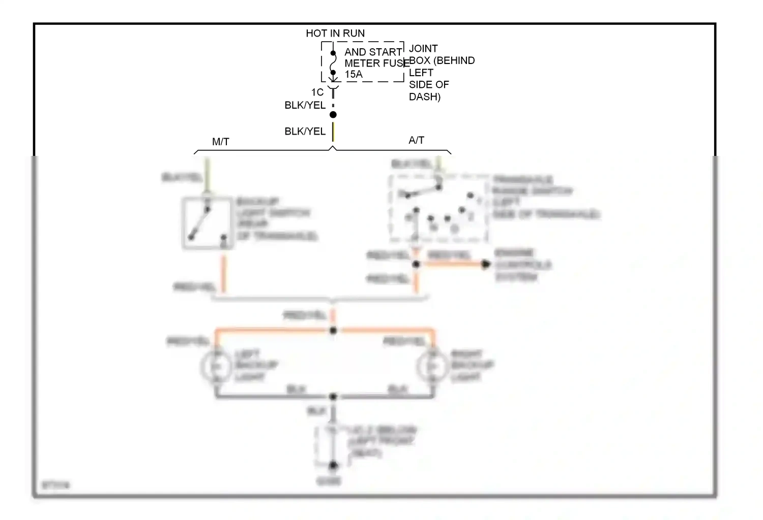 Mazda Protege BH (1994-1999) engine controls system wiring diagram  (3 of 5)