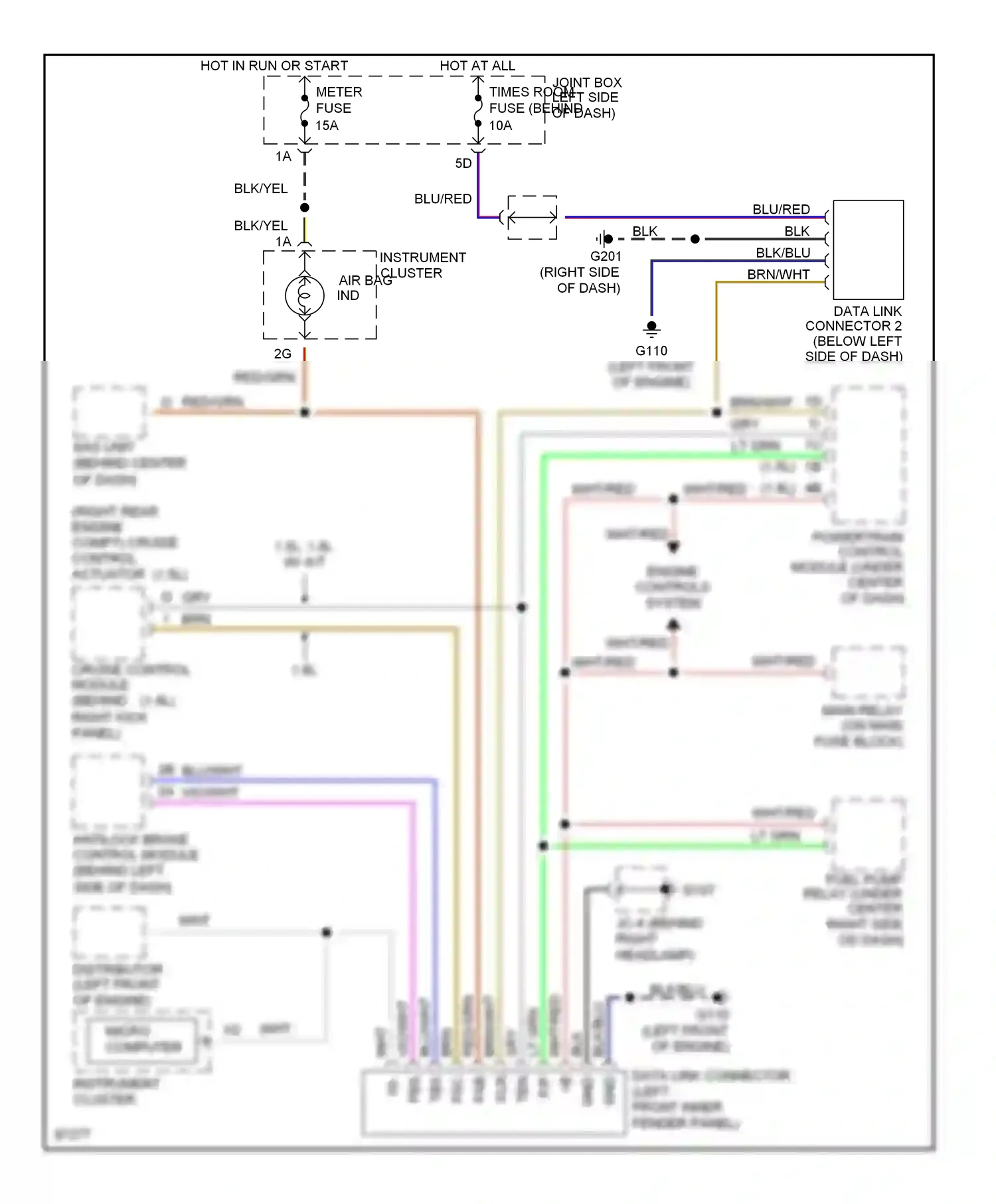 Mazda Protege BH (1994-1999) micro computer wiring diagram  (2 of 6)