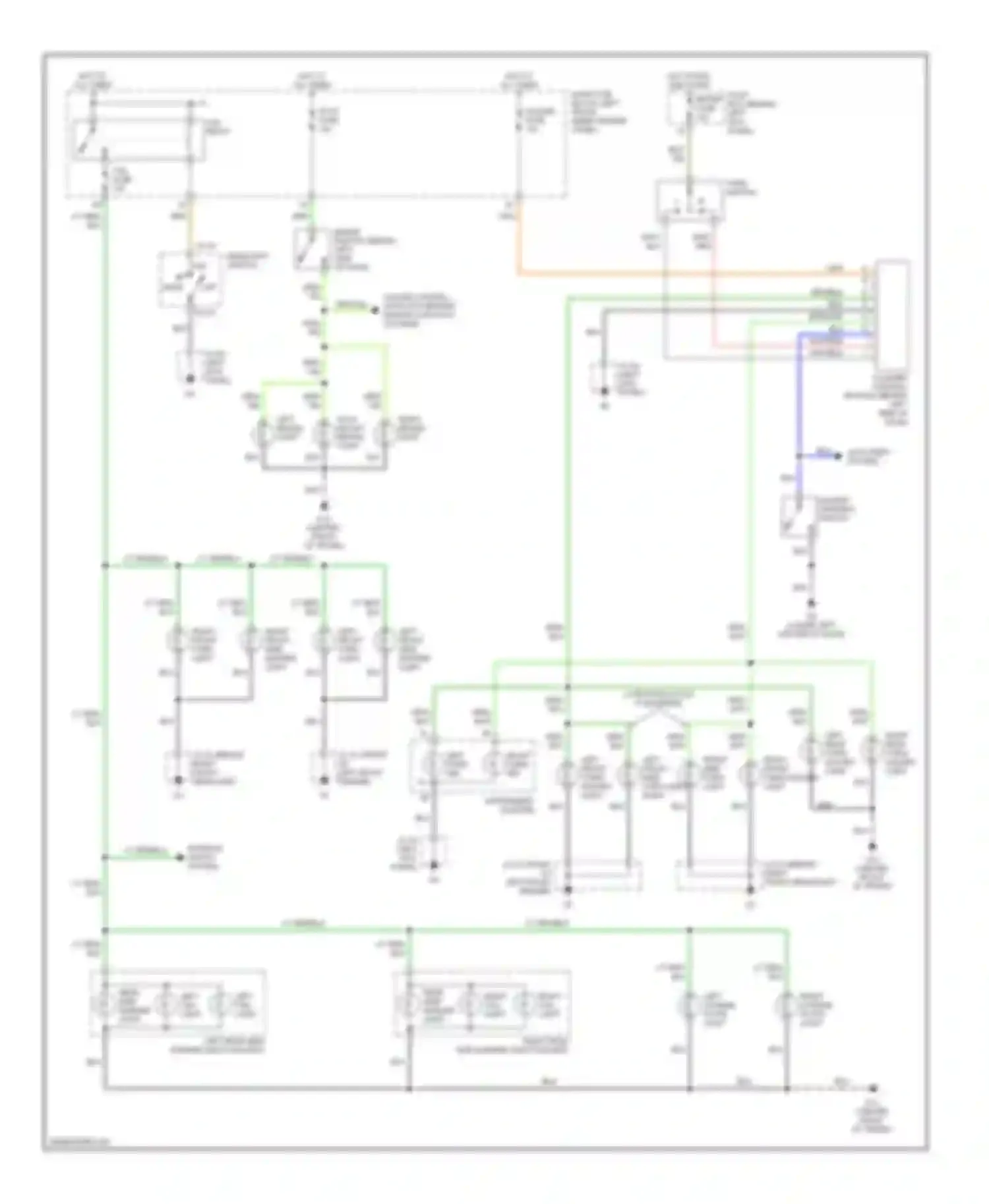 Protege Mazda BJ (1998-2004): Exterior lamps circuit