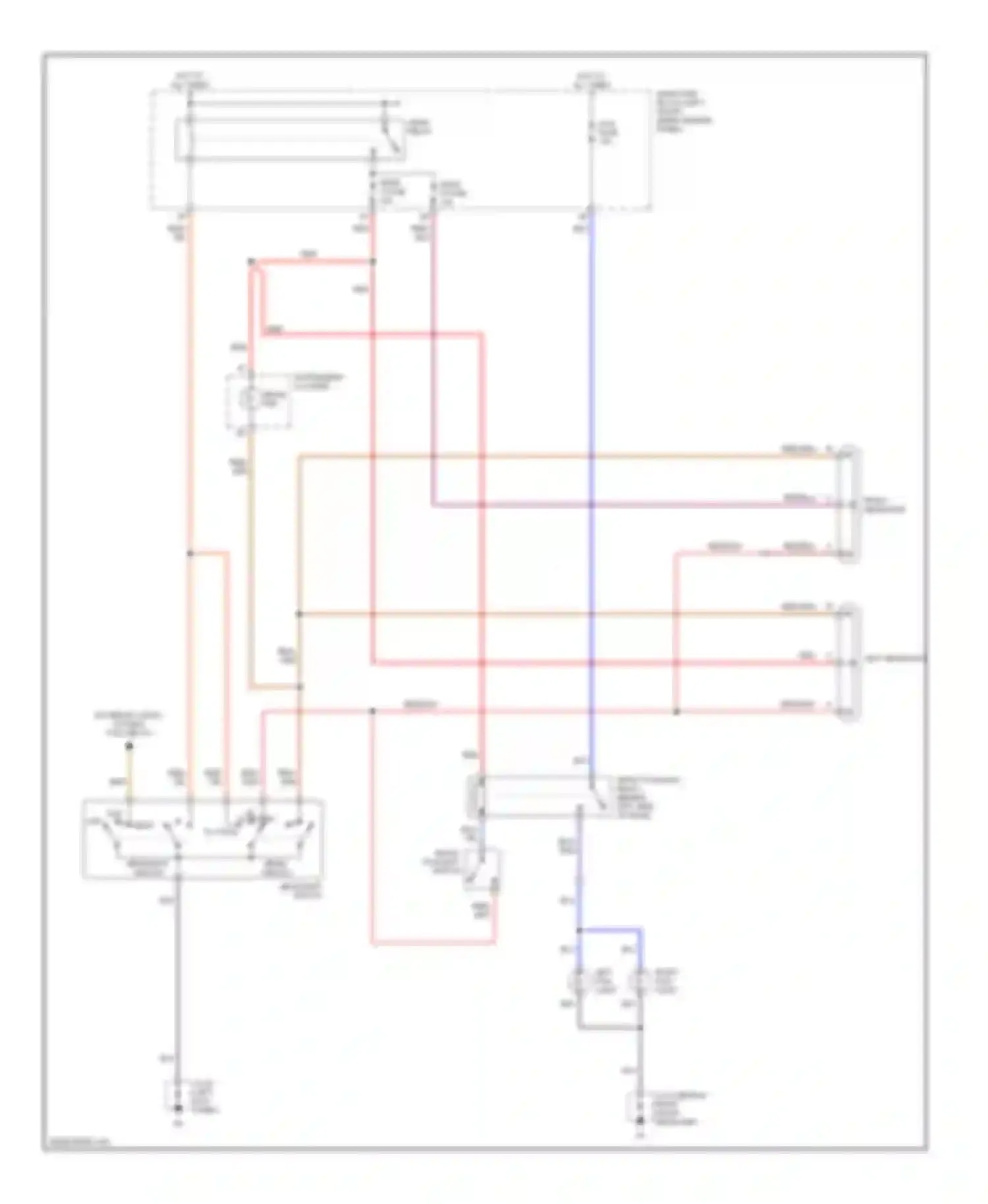 Protege Mazda BJ (1998-2004): Headlight circuit, without drl