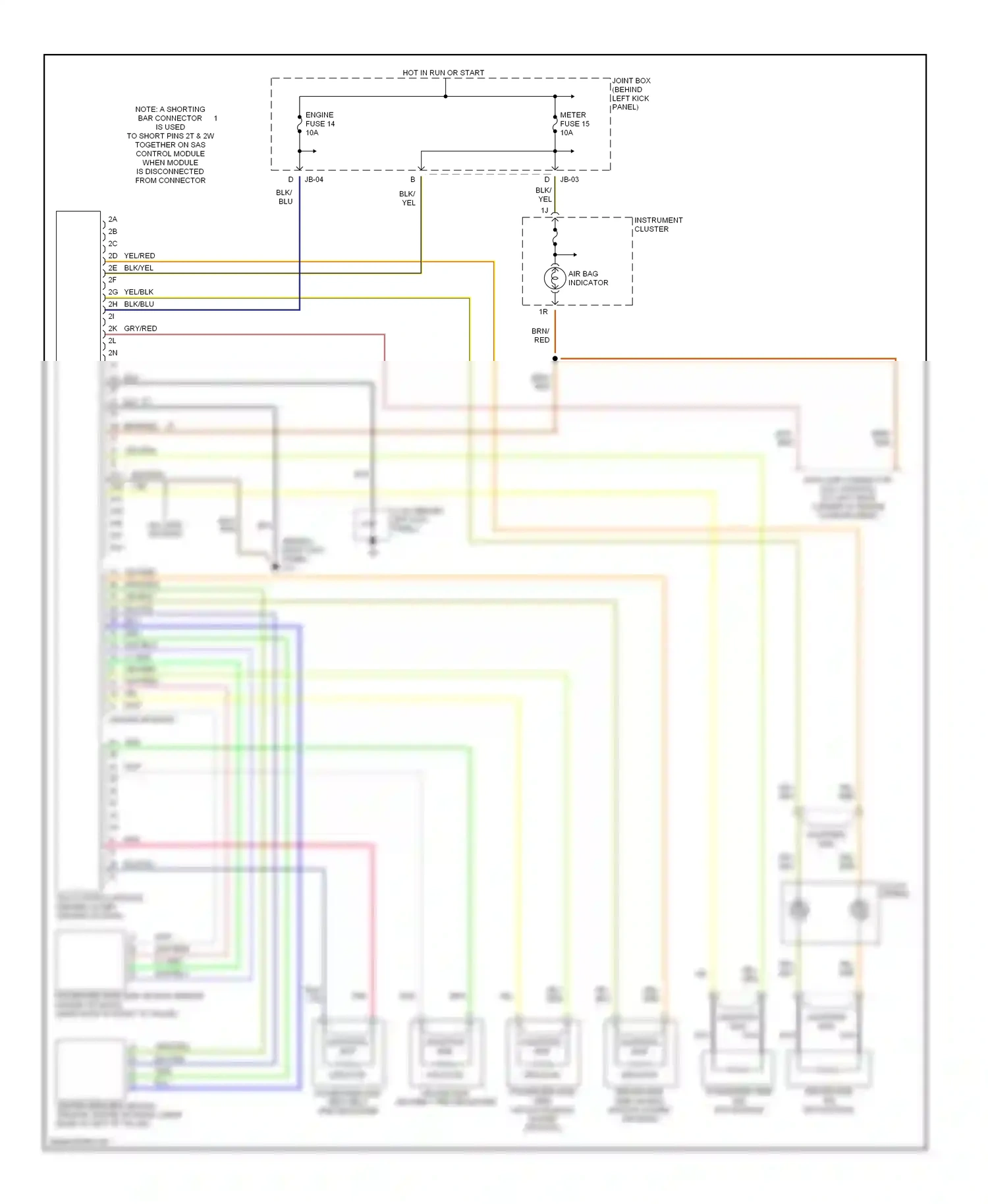 Mazda Protege BJ (1998-2004) clock- spring wiring diagram  (3 of 3)