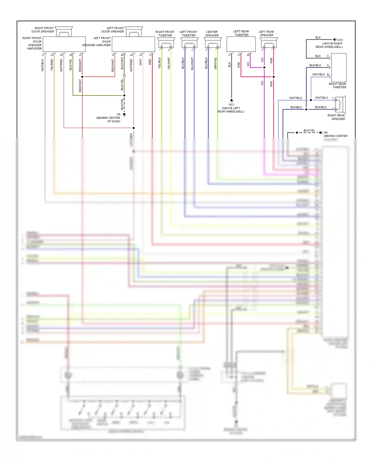 Mazda RX-8 I facelift (2008-2012) audio control switch wiring diagram  (3 of 4)