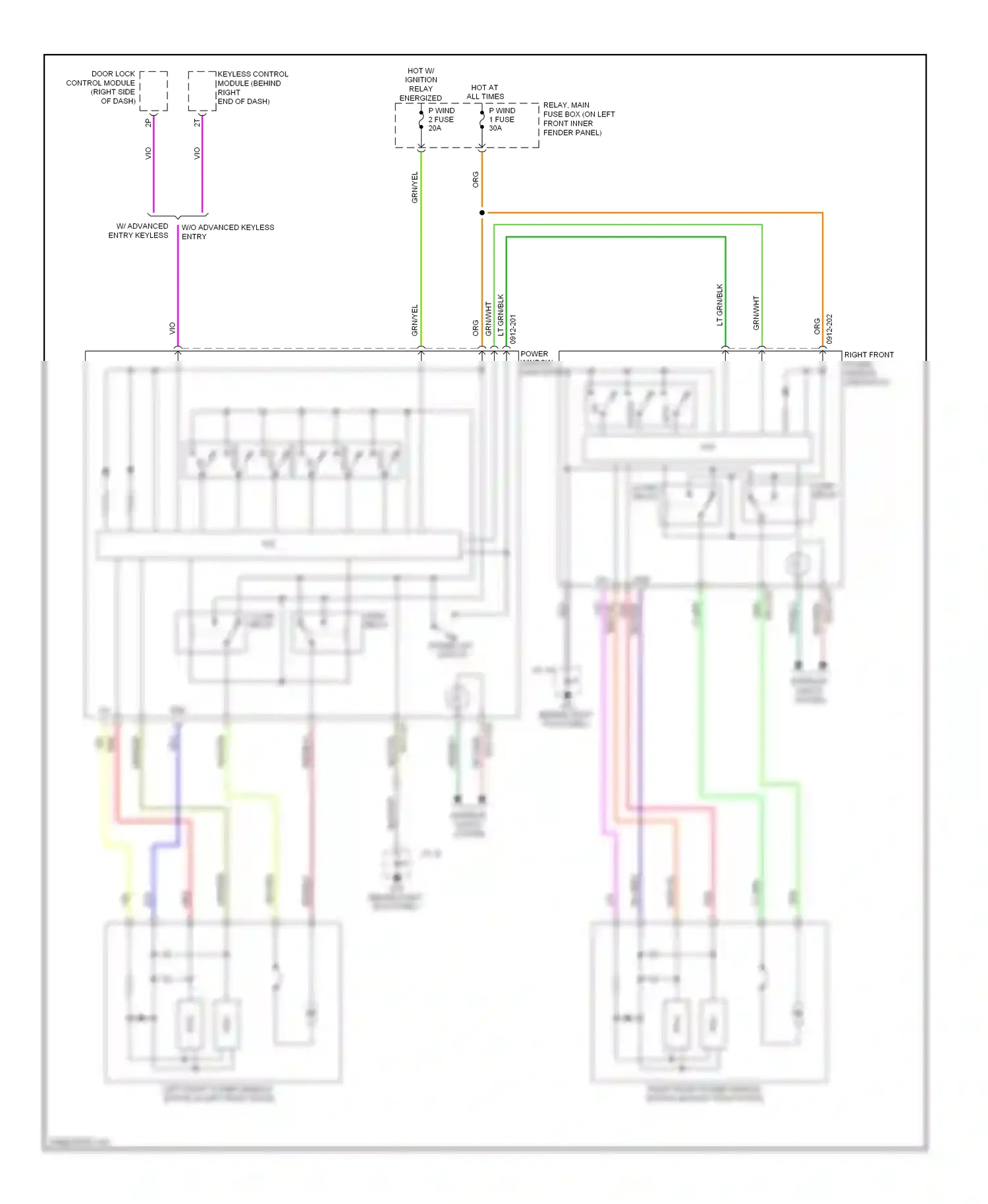 Mazda RX-8 I facelift (2008-2012) down wiring diagram  (3 of 3)