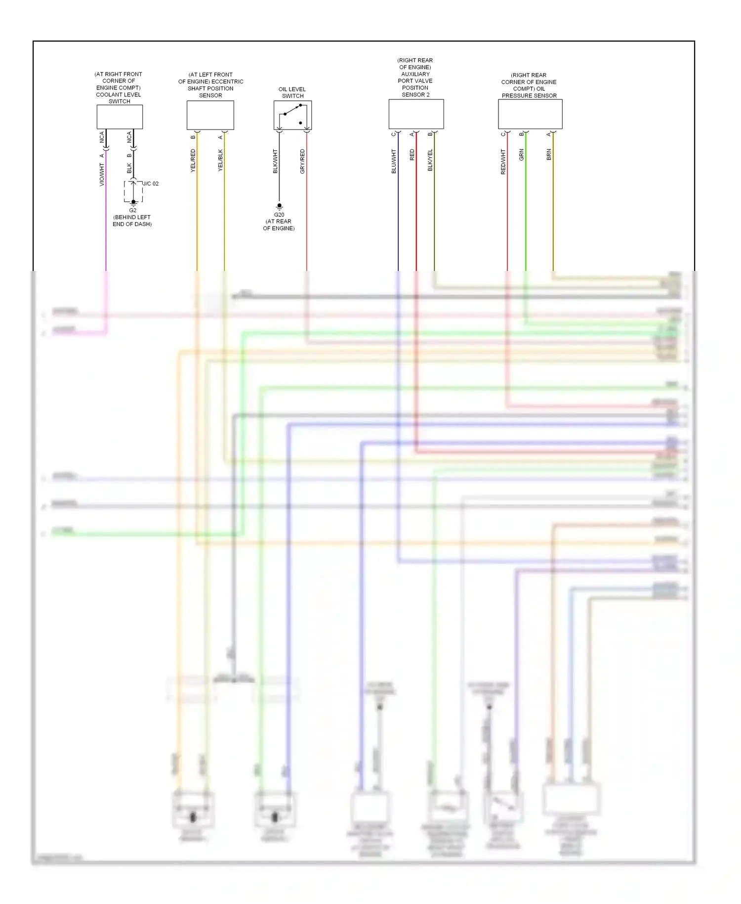 Mazda RX-8 I facelift (2008-2012) knock sensor #2 wiring diagram  (1 of 1)