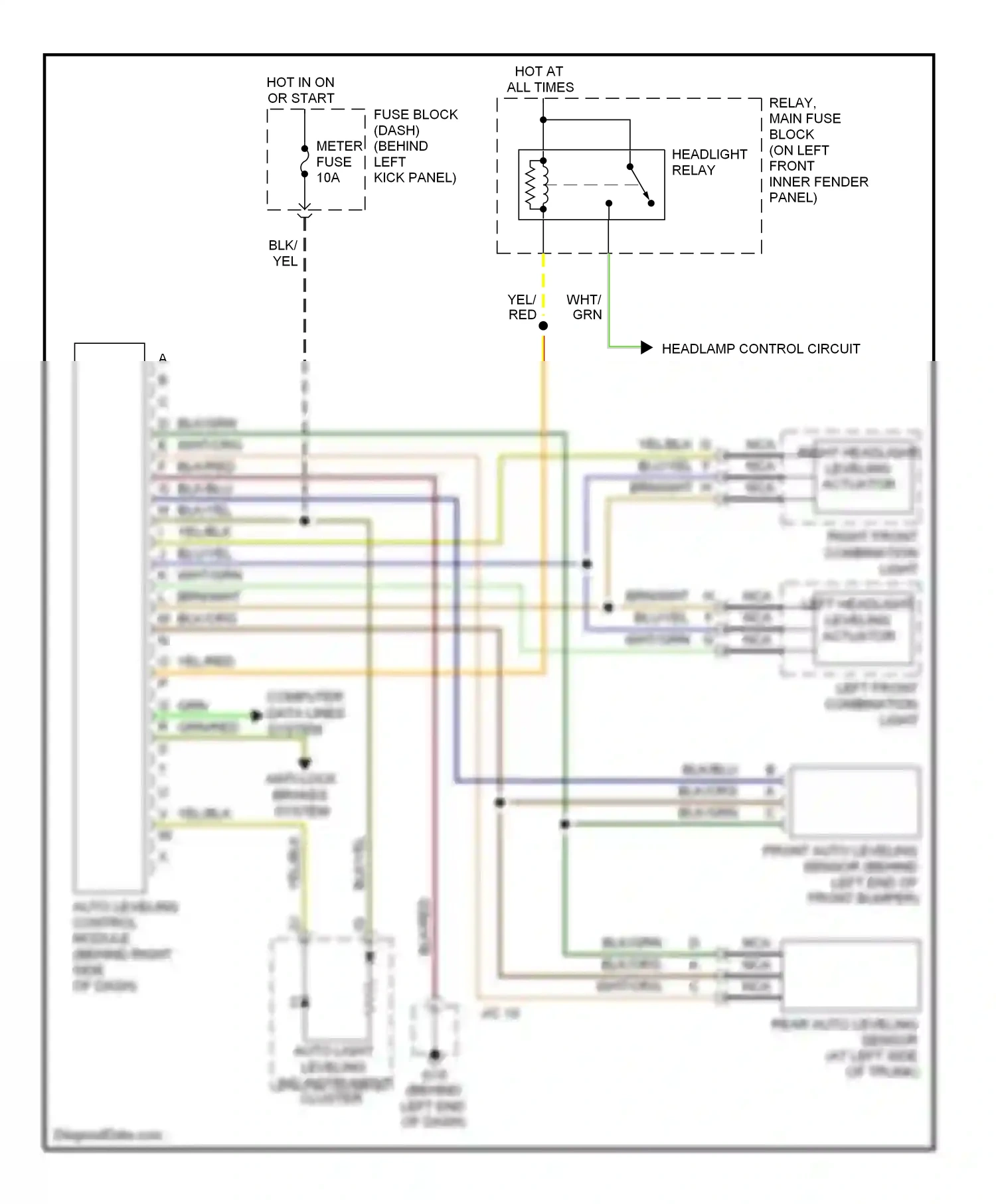 Mazda RX-8 I facelift (2008-2012) left front combination light wiring diagram  (3 of 3)