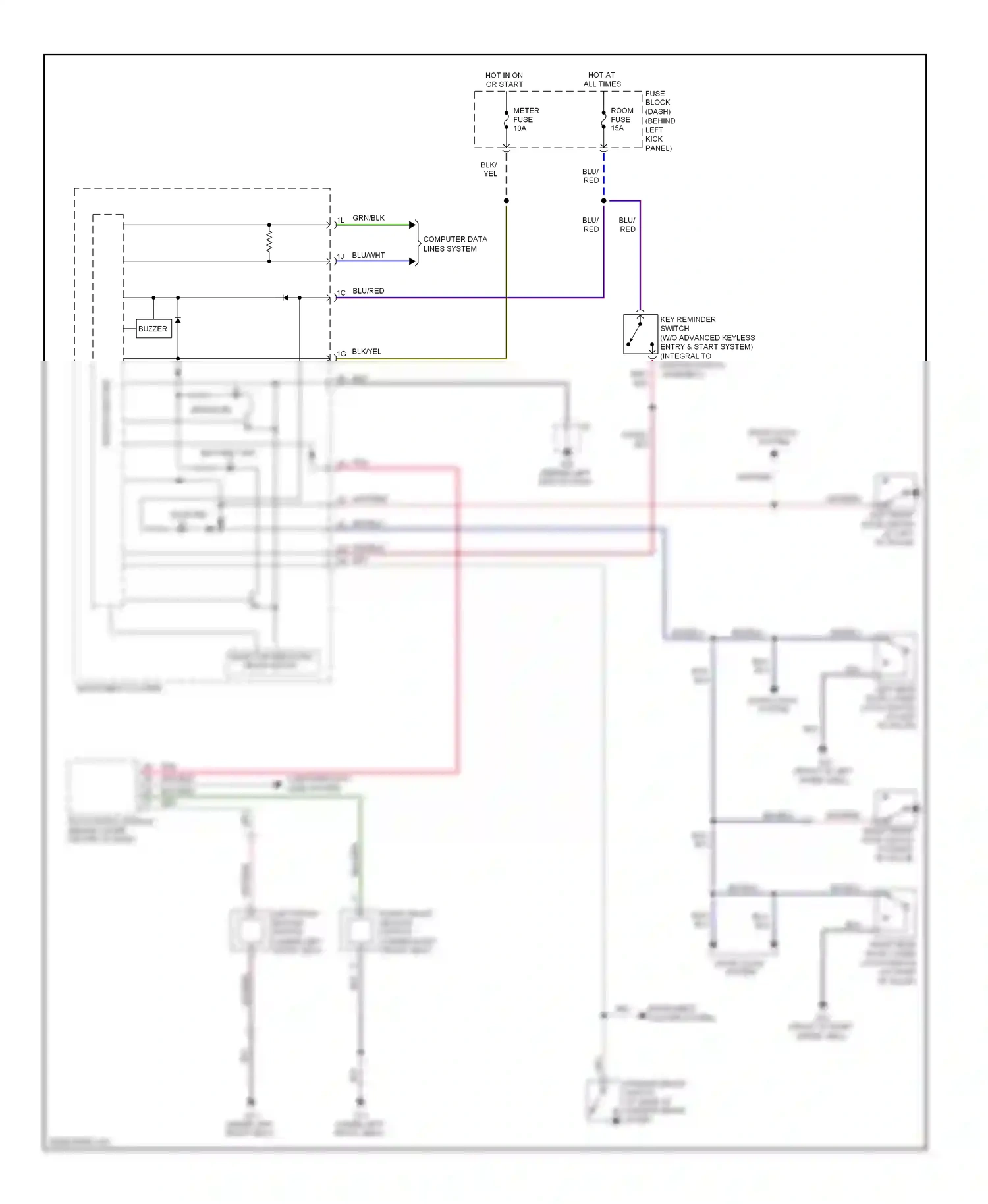 Mazda RX-8 I facelift (2008-2012) microcomputer wiring diagram  (2 of 10)