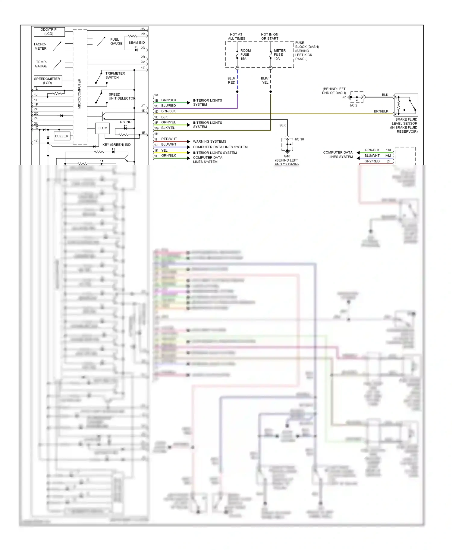 Mazda RX-8 I facelift (2008-2012) microcomputer wiring diagram  (4 of 10)