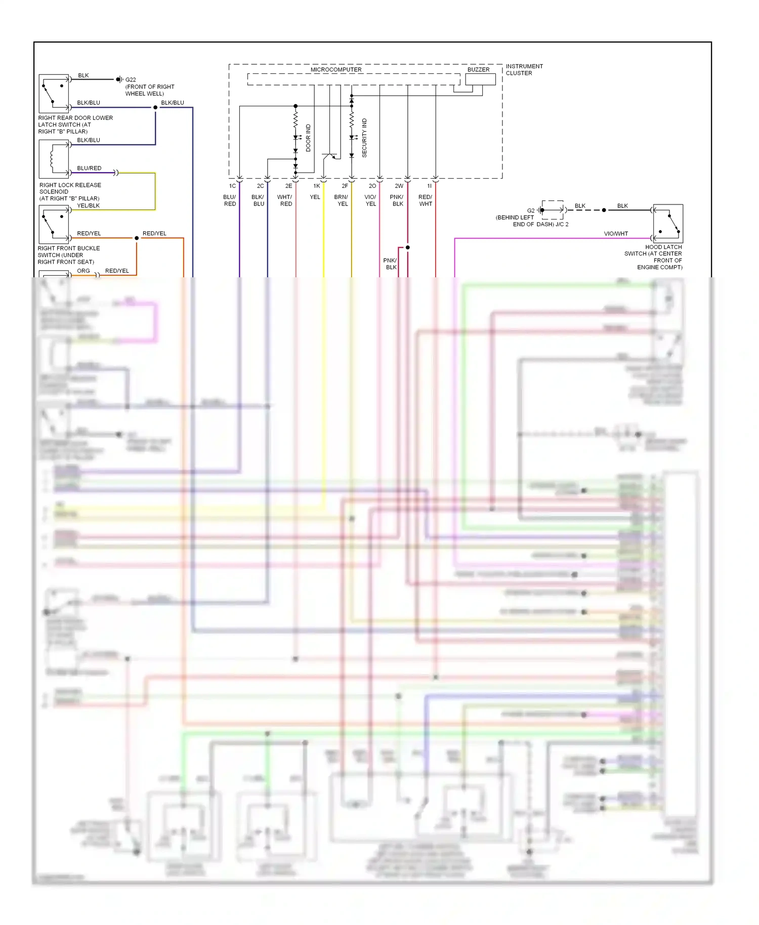 Mazda RX-8 I facelift (2008-2012) microcomputer wiring diagram  (3 of 10)