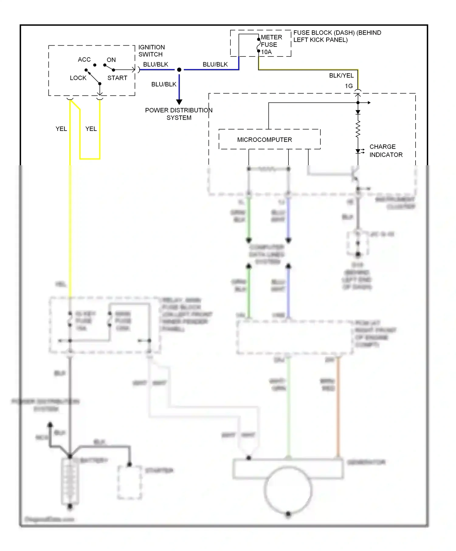 Mazda RX-8 I facelift (2008-2012) microcomputer wiring diagram  (1 of 10)