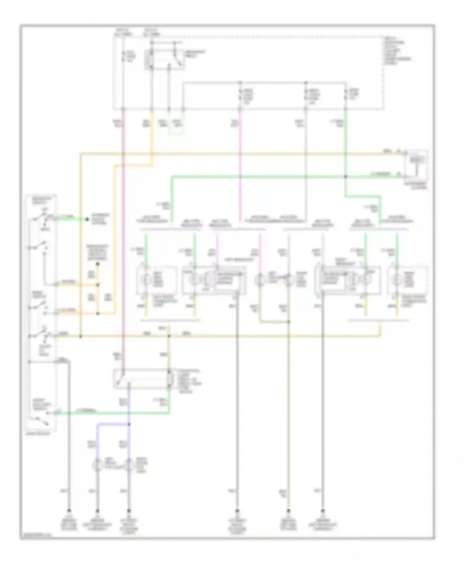 RX-8 Mazda I (2003-2008): Headlamp control circuit, without drl