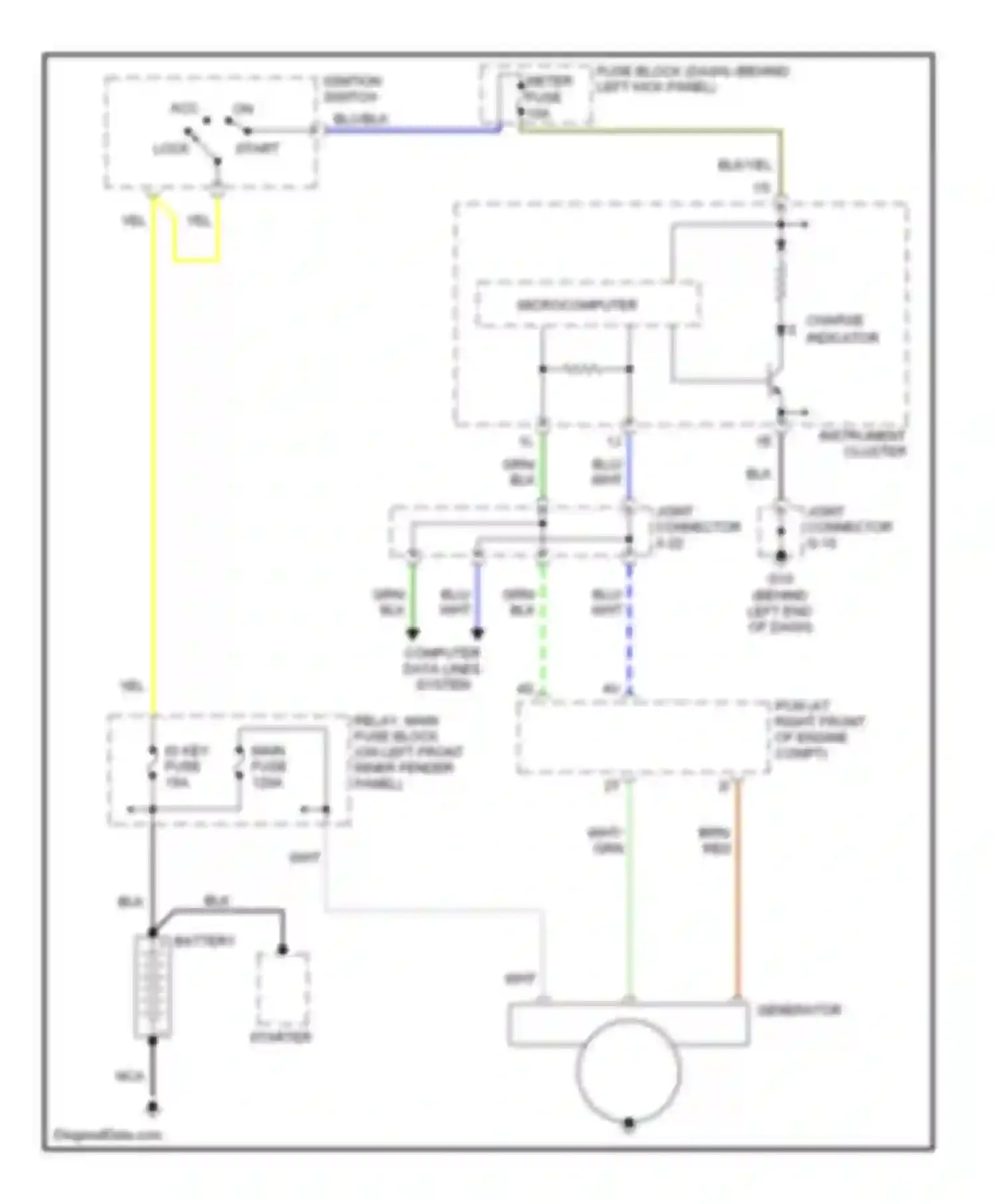 RX-8 Mazda I (2003-2008): Charging circuit