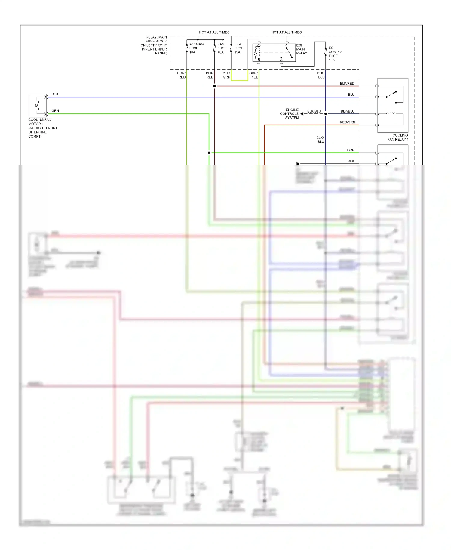 Mazda RX-8 I (2003-2008) engine controls system wiring diagram  (2 of 4)