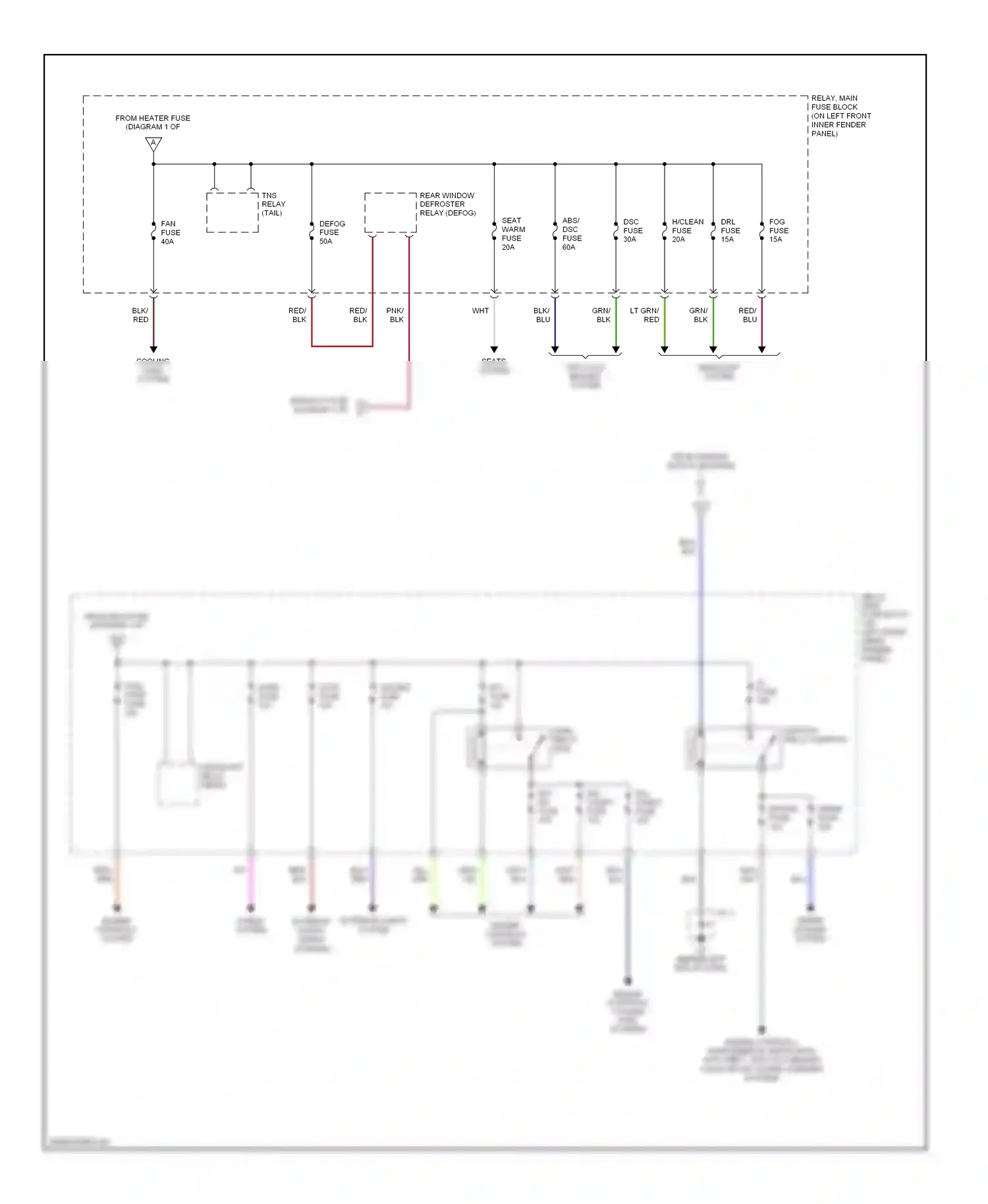 Mazda RX-8 I (2003-2008) headlight system wiring diagram  (1 of 1)