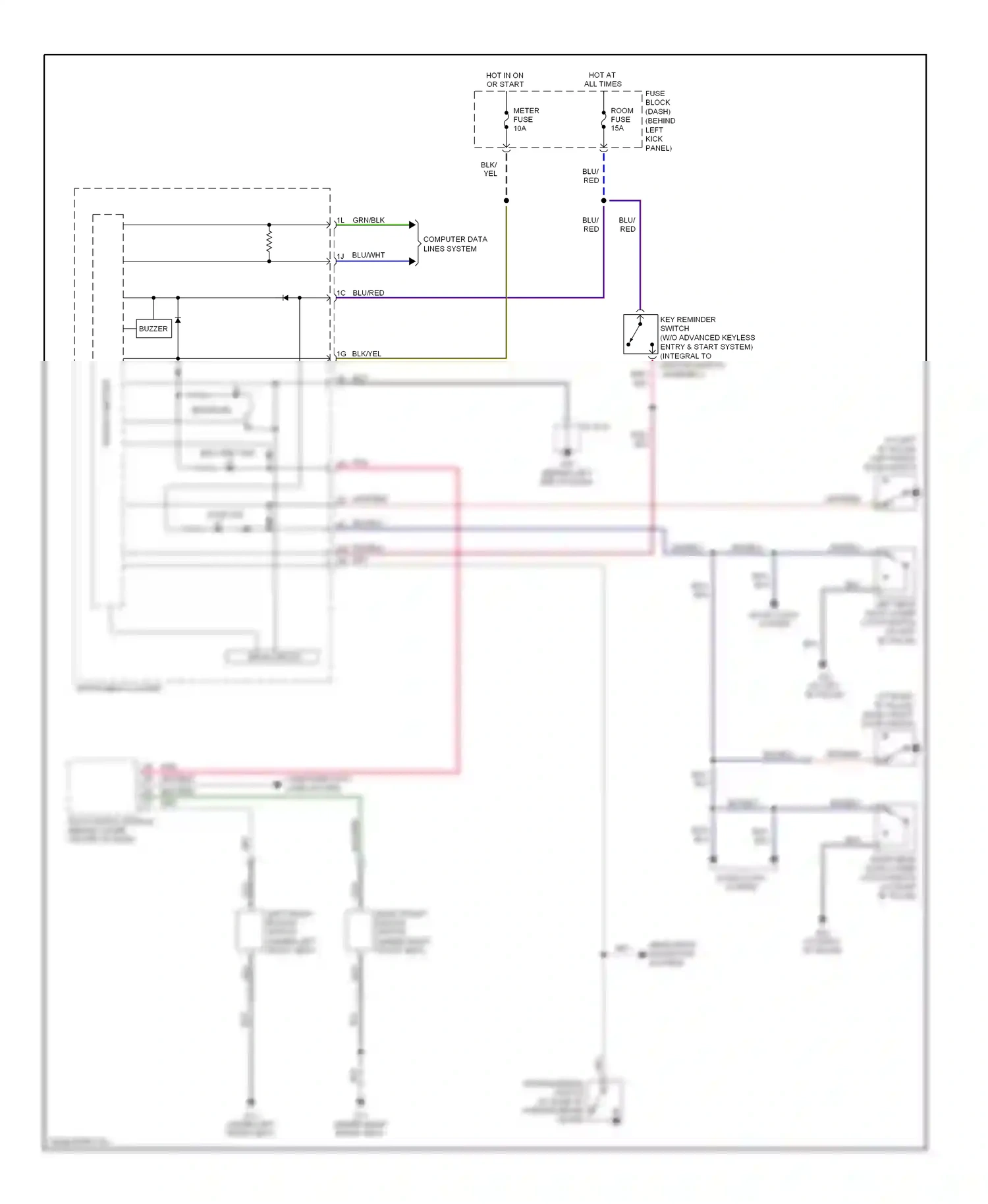 Mazda RX-8 I (2003-2008) microcomputer wiring diagram  (5 of 11)