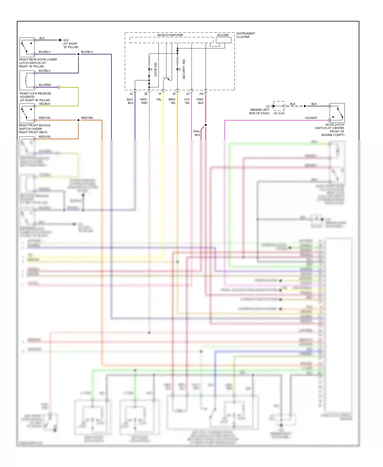 Mazda RX-8 I (2003-2008) microcomputer wiring diagram  (1 of 11)